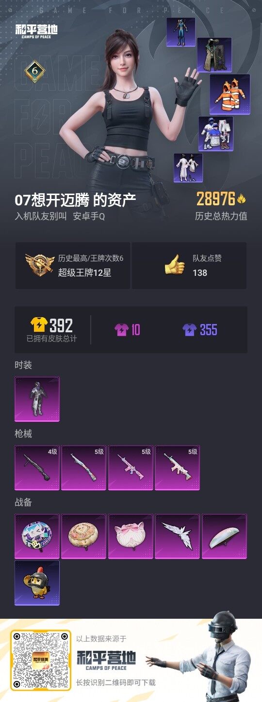 HPLX3337226和平精英账号详情图3