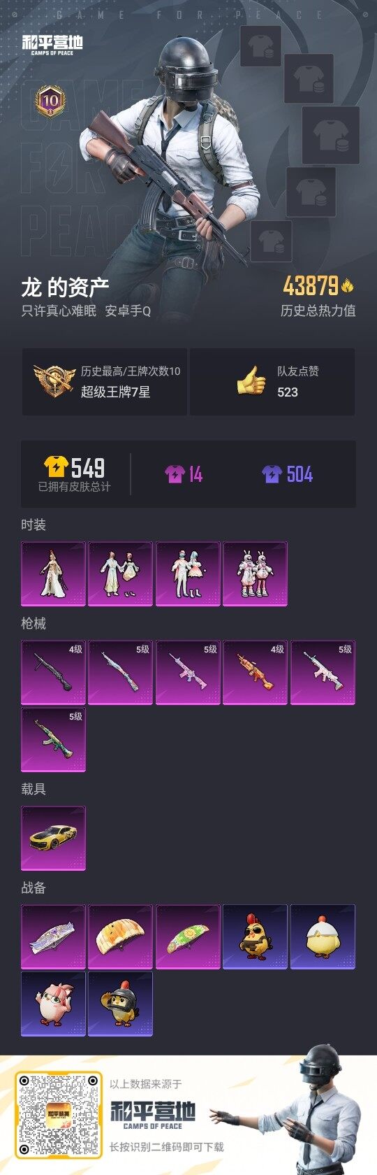 HPLX3337257和平精英账号详情图3