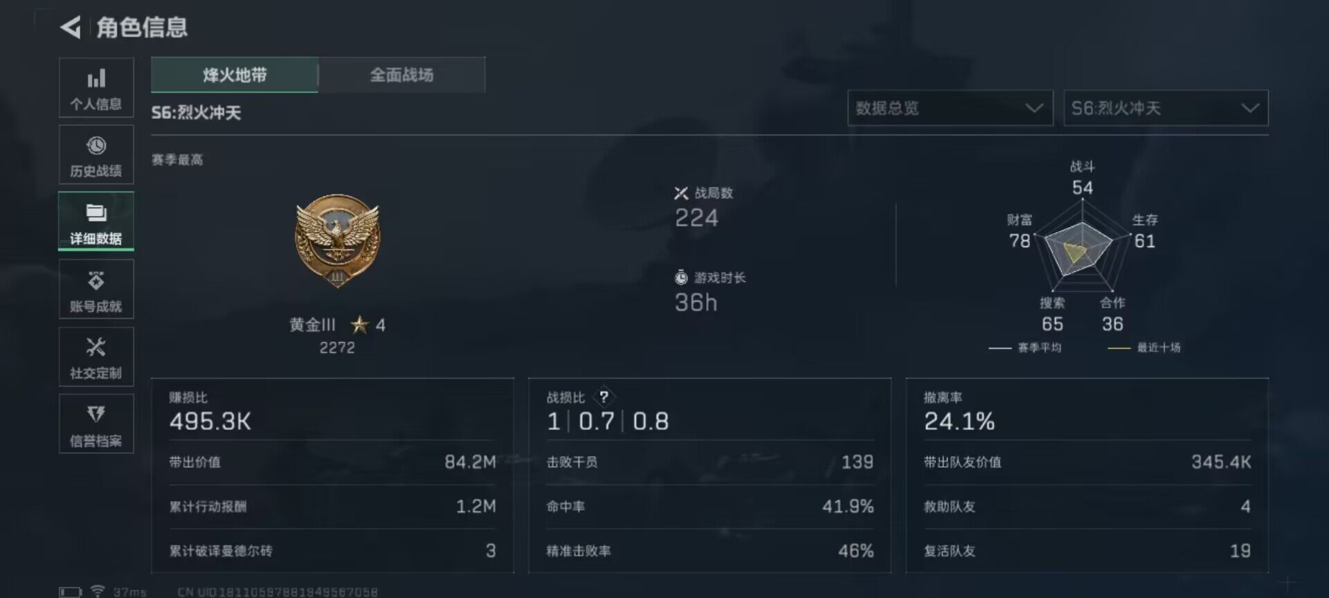 SJZEY333352三角洲行动账号详情图2