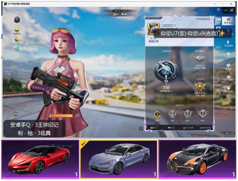 HPLX3338575和平精英账号详情图2