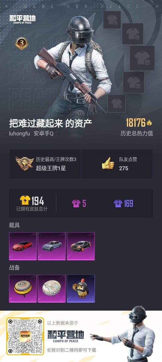 HPLX3338575和平精英账号详情图3