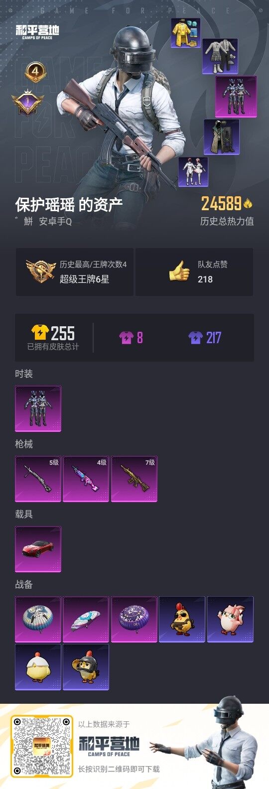 HPLX3338621和平精英账号详情图3