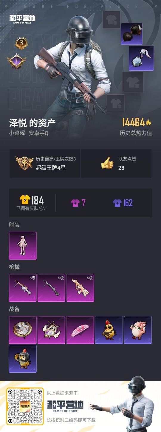 HPLE3338616和平精英账号详情图3