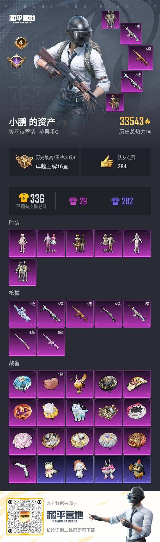HPLX3339269和平精英账号详情图3
