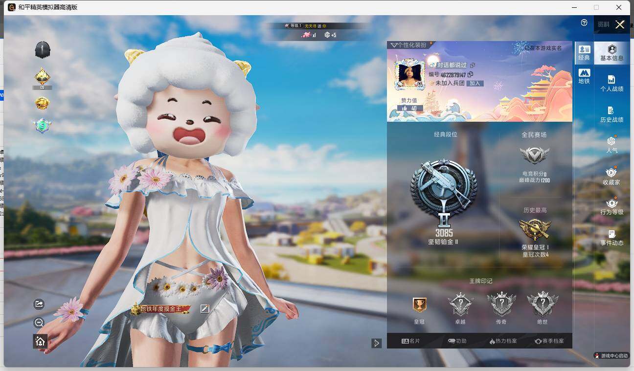 HPLE3339292和平精英账号详情图4