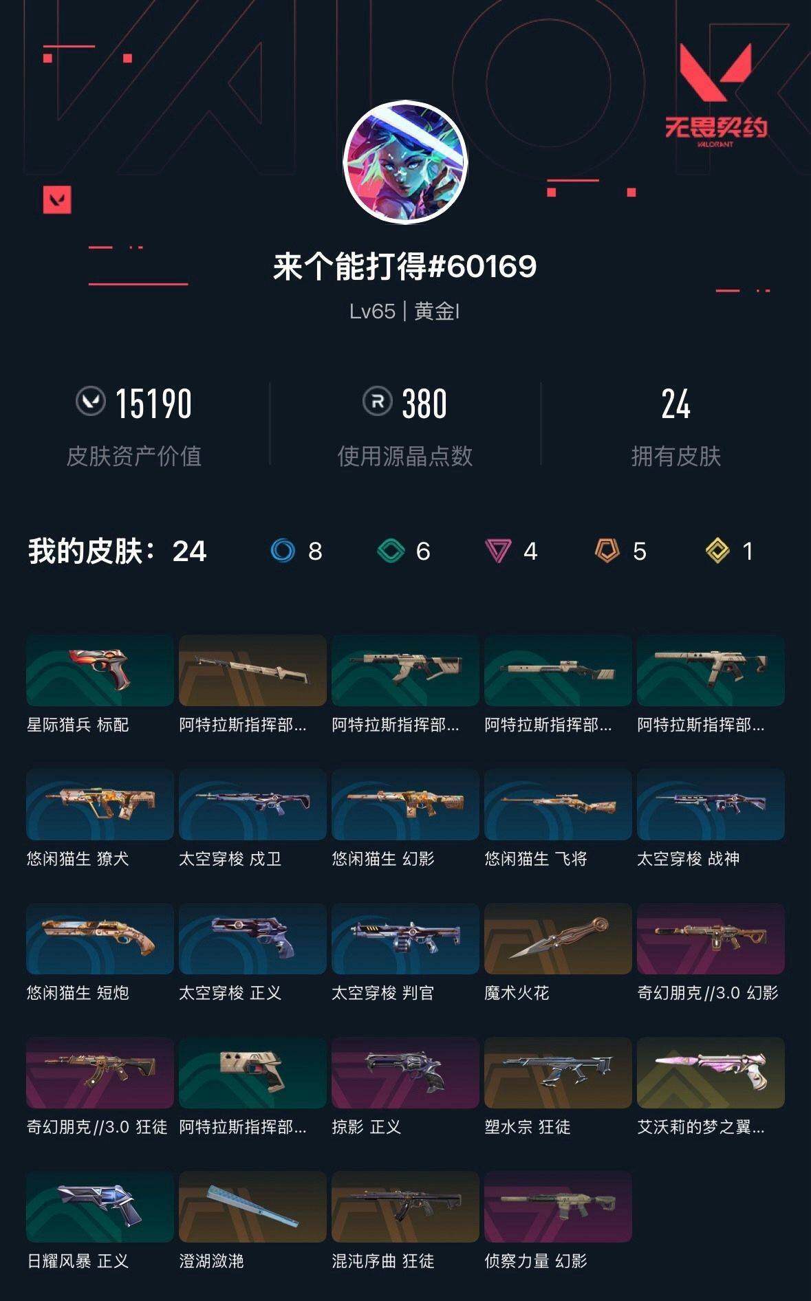 WWQXL315064无畏契约账号详情图3