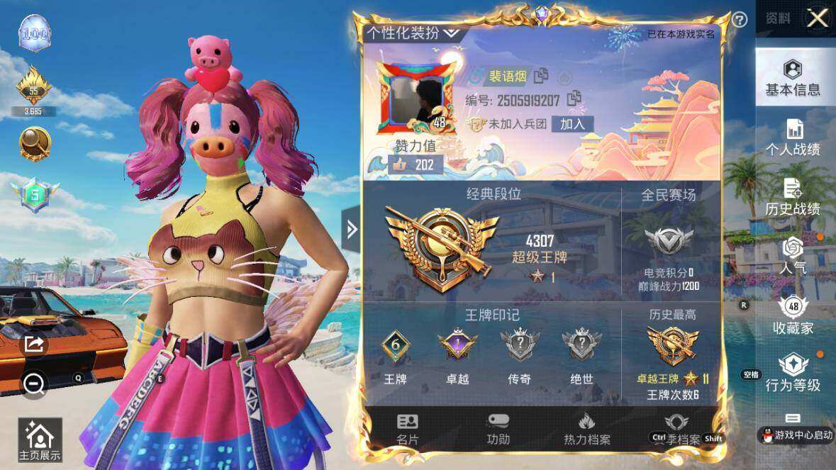 HPLX3340612和平精英账号详情图5