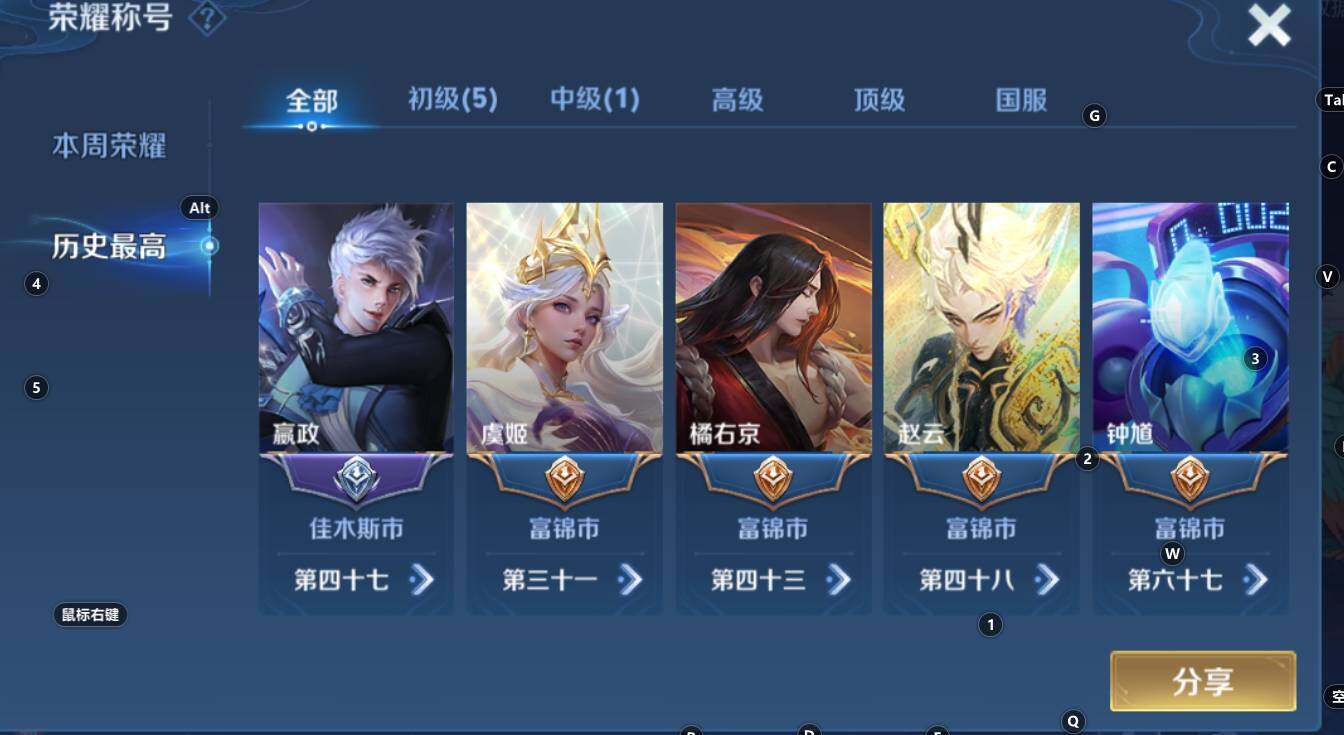 WZCMW3368587王者荣耀账号详情图11 WZCMW3368587王者荣耀账号详情图11