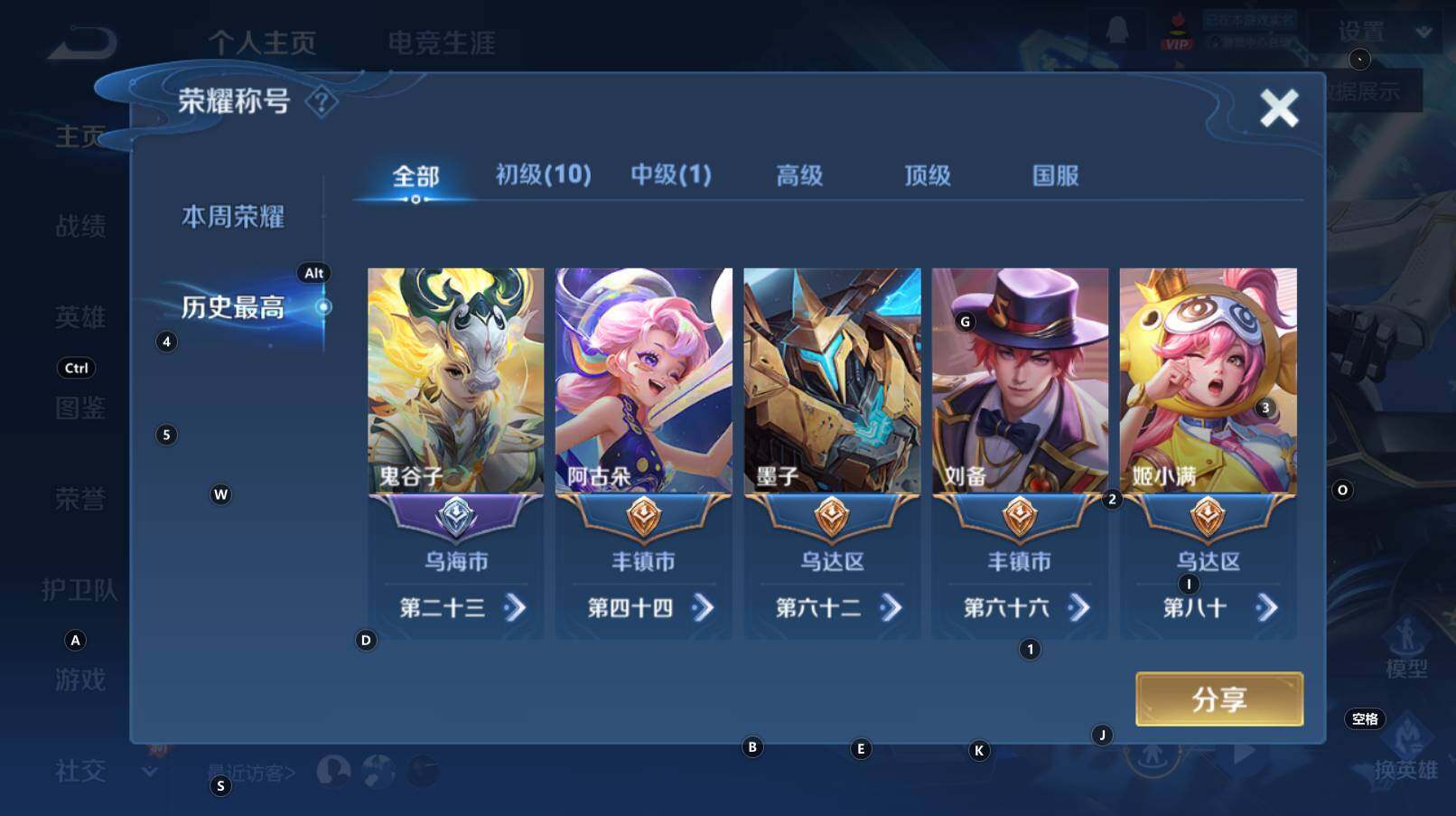 WZCMW3306311王者荣耀账号详情图6