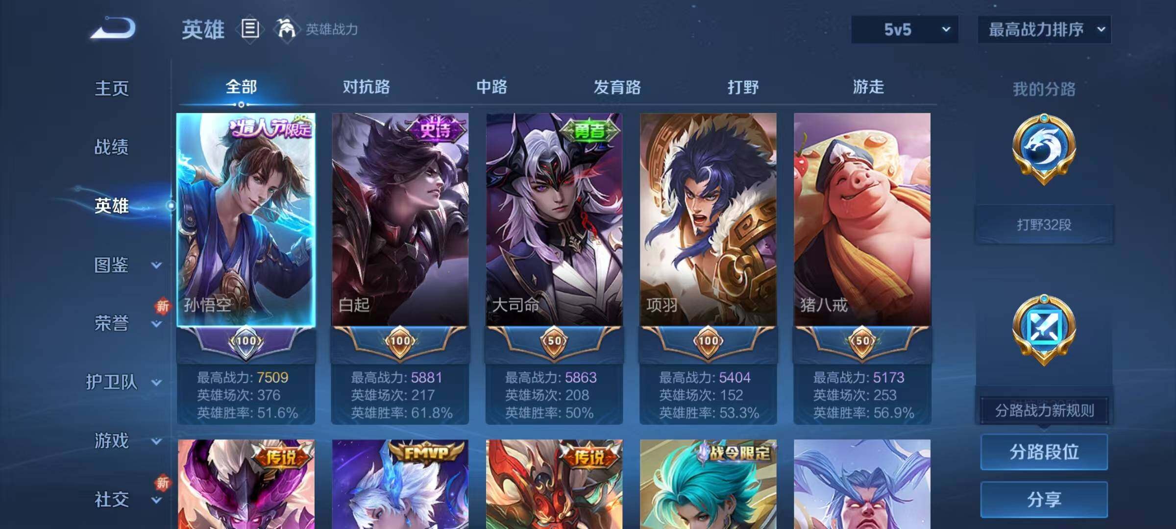 WZJZ3338511王者荣耀账号详情图6