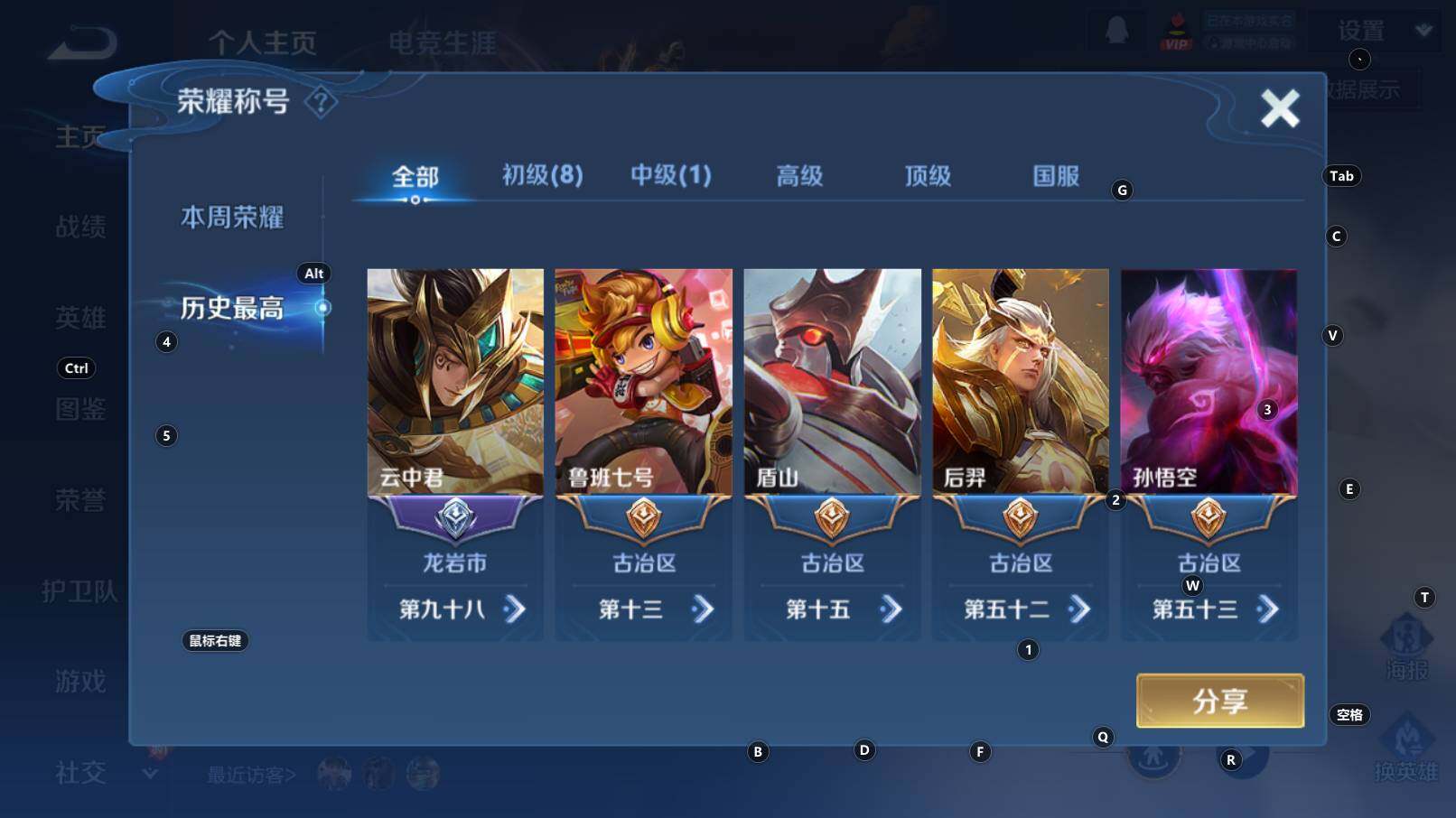 WZCMW3310133王者荣耀账号详情图9 WZCMW3310133王者荣耀账号详情图9