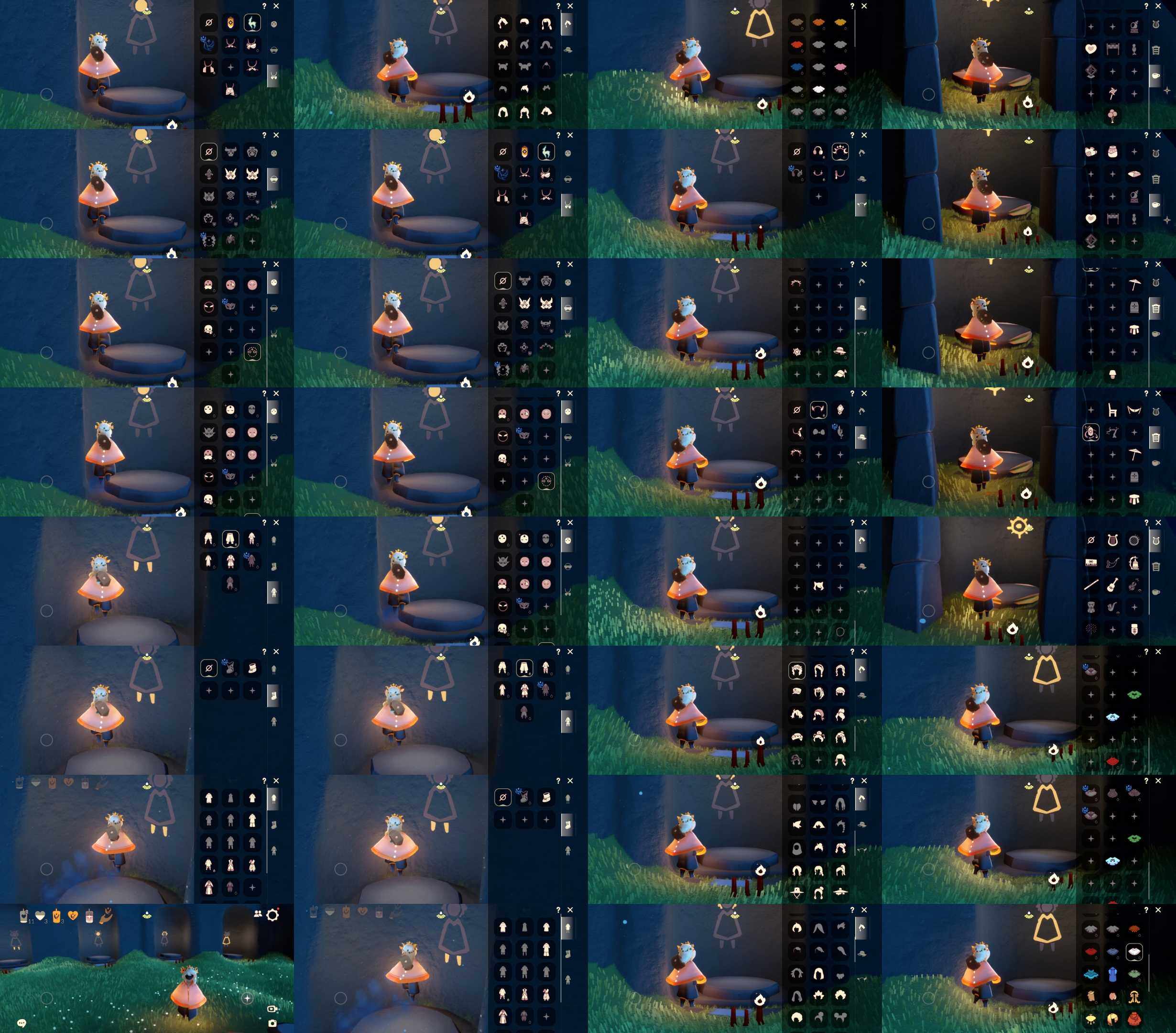 光遇账号安卓官服HM0669 ✅渠道: 安邮 ✅完成地图: 霞谷 ✅季节已毕业: 追忆毕业九色鹿毕业 ✅热门复刻/活动:鲲灯，飞天斗篷，黑脸矮人面具武士裤，矮人面具红耳机，樱花猫耳花环虚荣，箬笠帽明制帽，白金黑金 