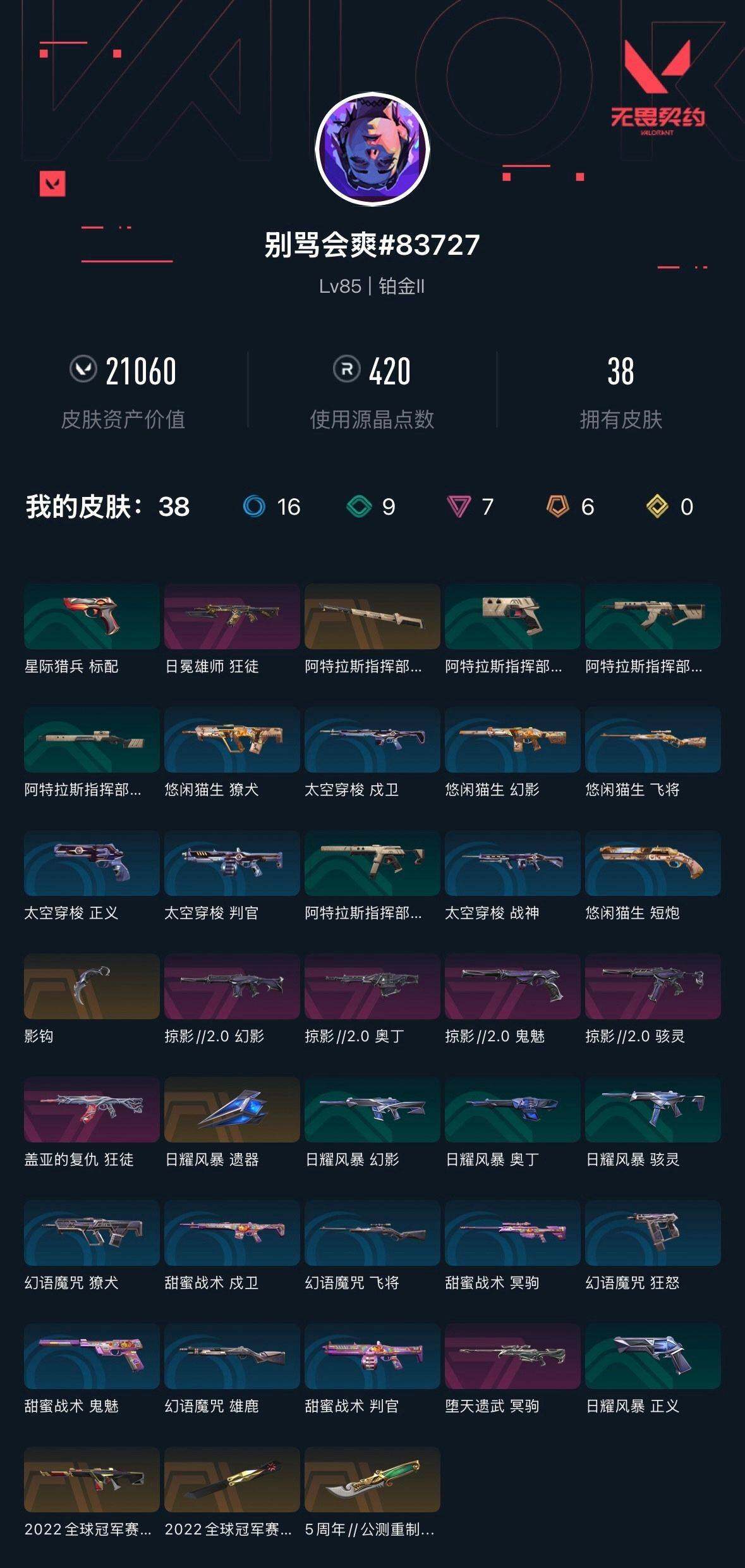 WWQXL316973无畏契约账号详情图3 WWQXL316973无畏契约账号详情图3