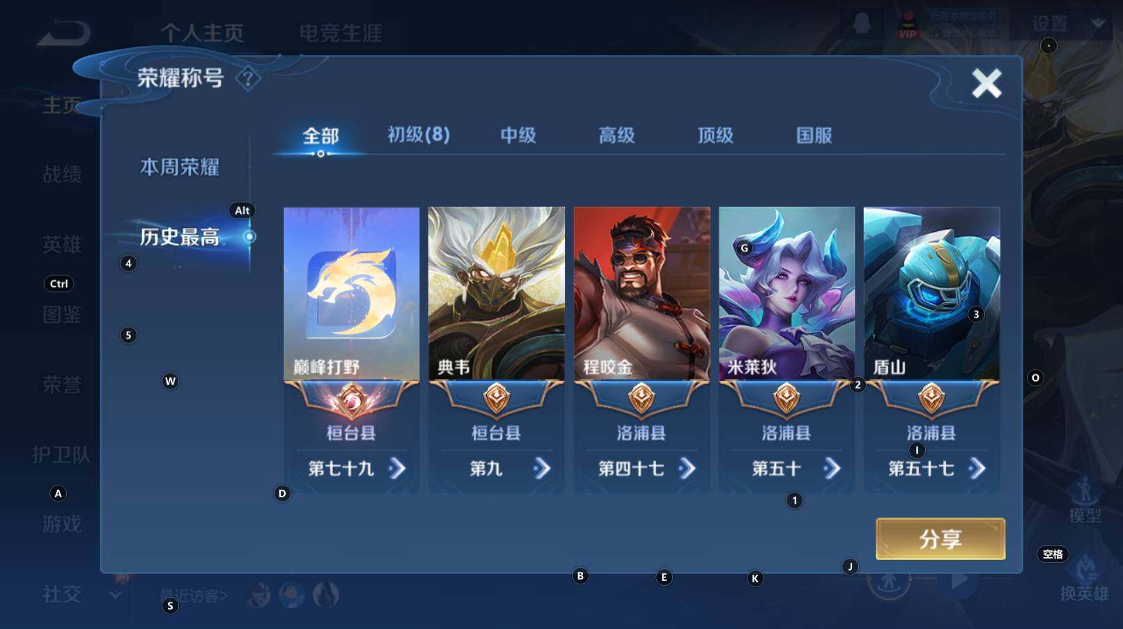 WZCMW3318997王者荣耀账号详情图9 WZCMW3318997王者荣耀账号详情图9