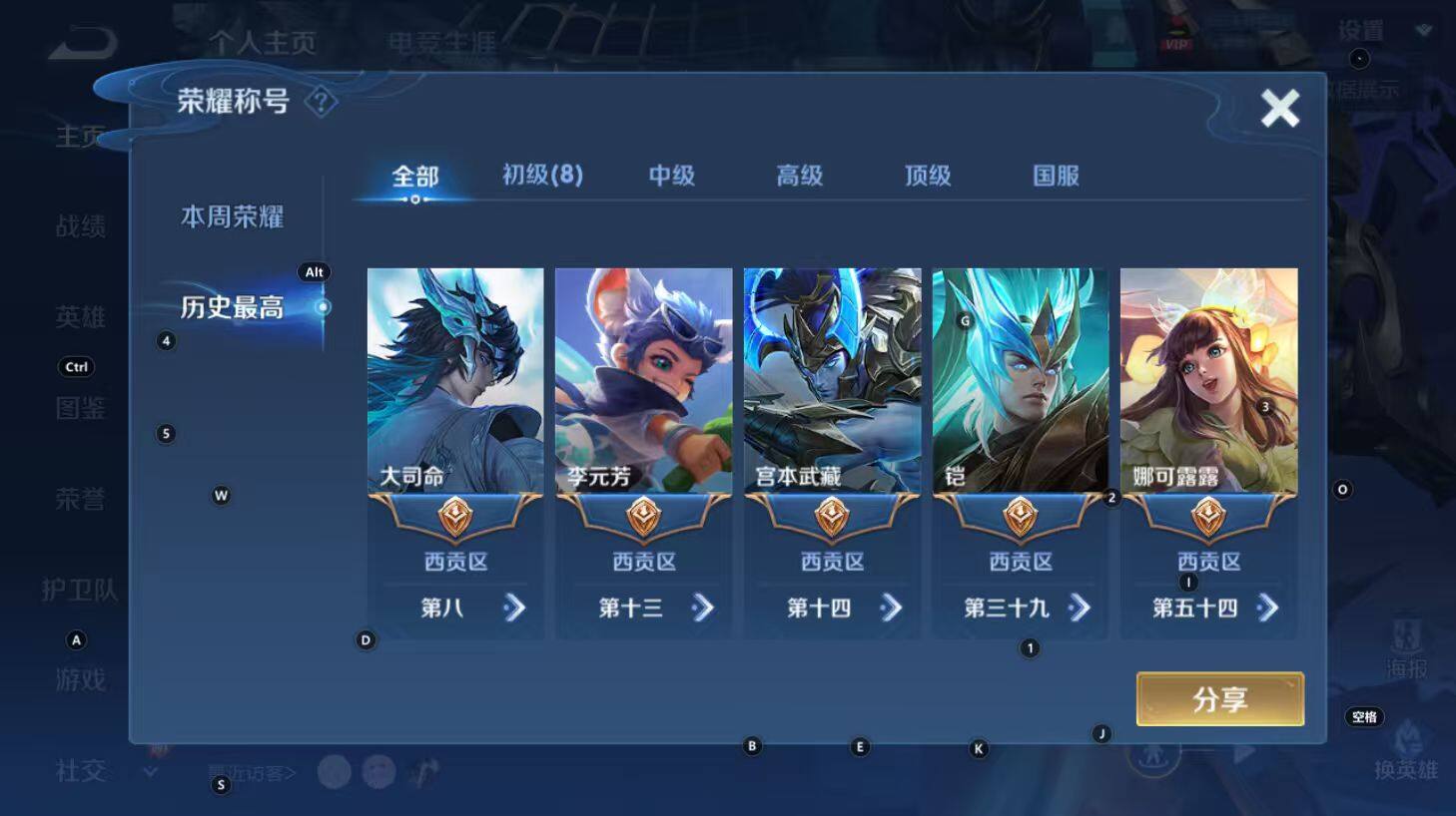 WZCMW3368706王者荣耀账号详情图8