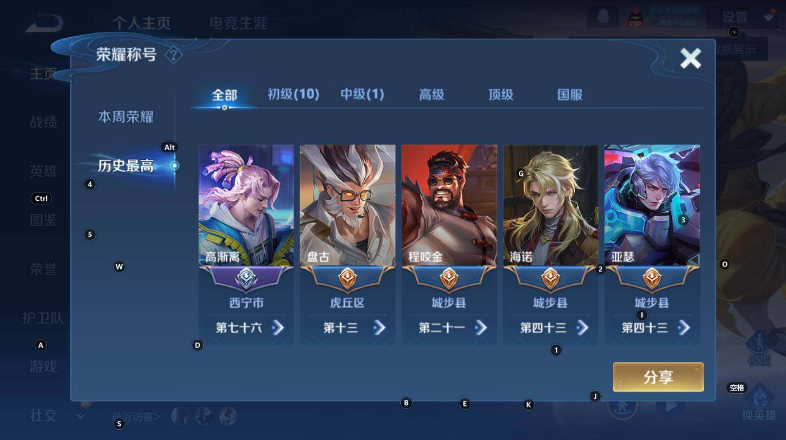 WZCMW3344681王者荣耀账号详情图9