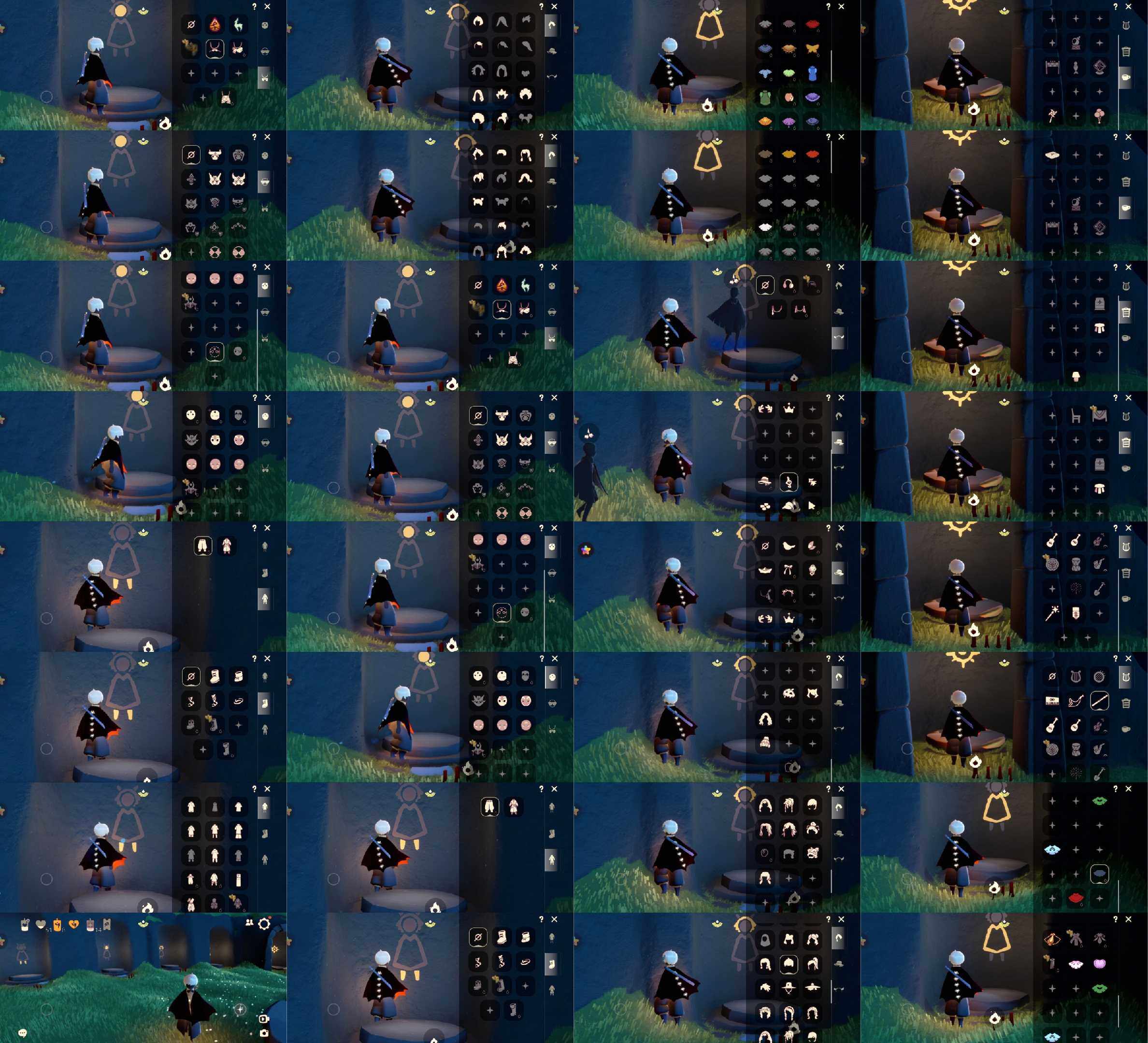 光遇账号安卓官服HM0090 ✅渠道: 安邮 ✅季节已毕业: 归巢毕业，九色鹿半 ✅热门复刻/活动:归巢围巾斗，黑脸，矮人面具，武士裤，背带裤，樱花，猫耳，正太，箬笠帽，明制帽，红耳机 ✅礼包:四叶草发饰，蝙蝠斗 