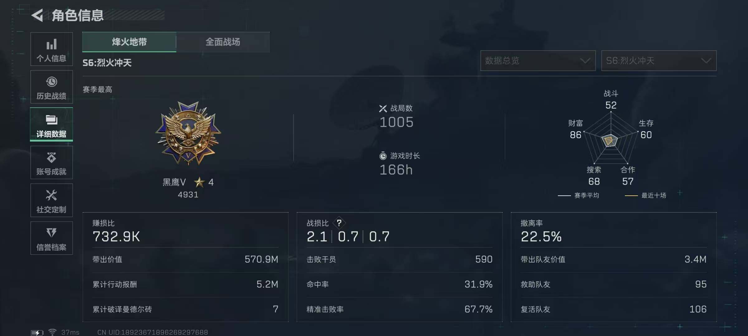 SJZQM345637三角洲行动账号详情图8