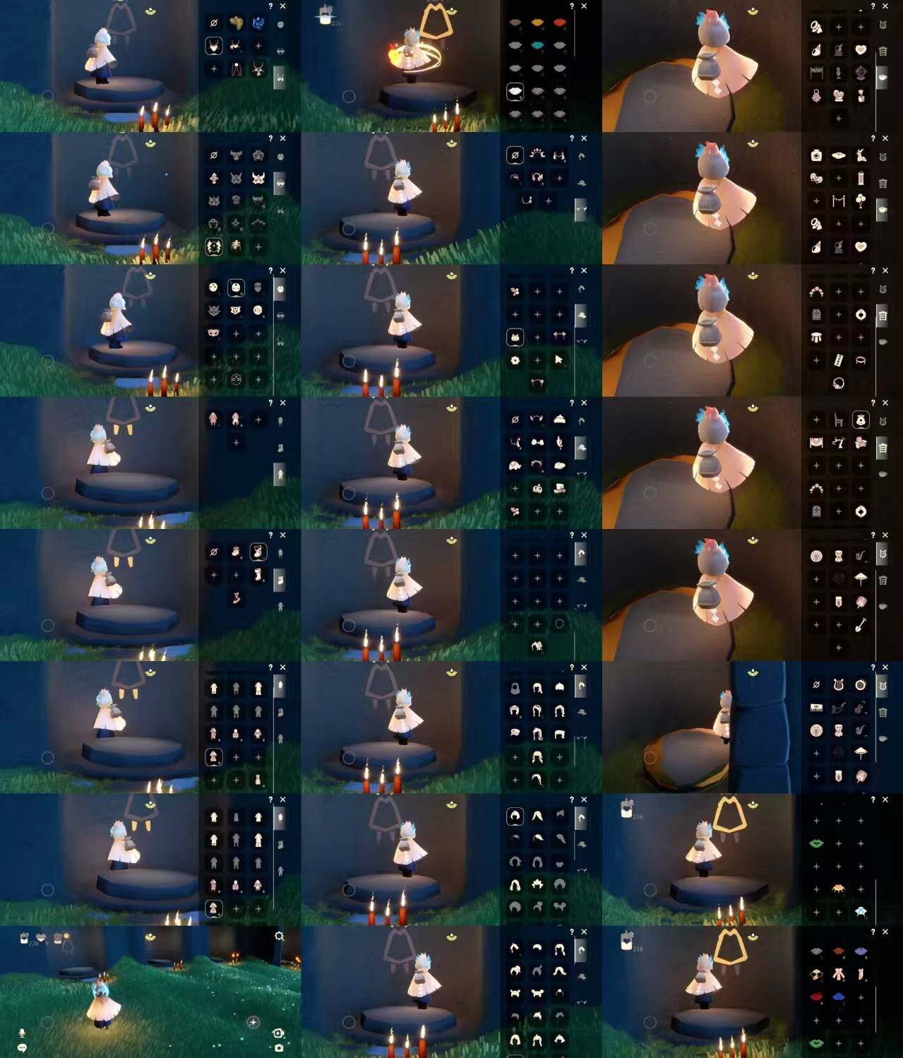 光遇账号安卓官服HM1403 安官  蜡烛240，爱心0，季蜡0，升华蜡烛7，光翼 151，毕业礼：青鸟面饰；礼包：狐狸背包，青衫落拓，玉兔头饰，小海牛配饰，心相印发饰，彩虹耳钉，星月头冠；热门复刻：雨伞，虚荣，平