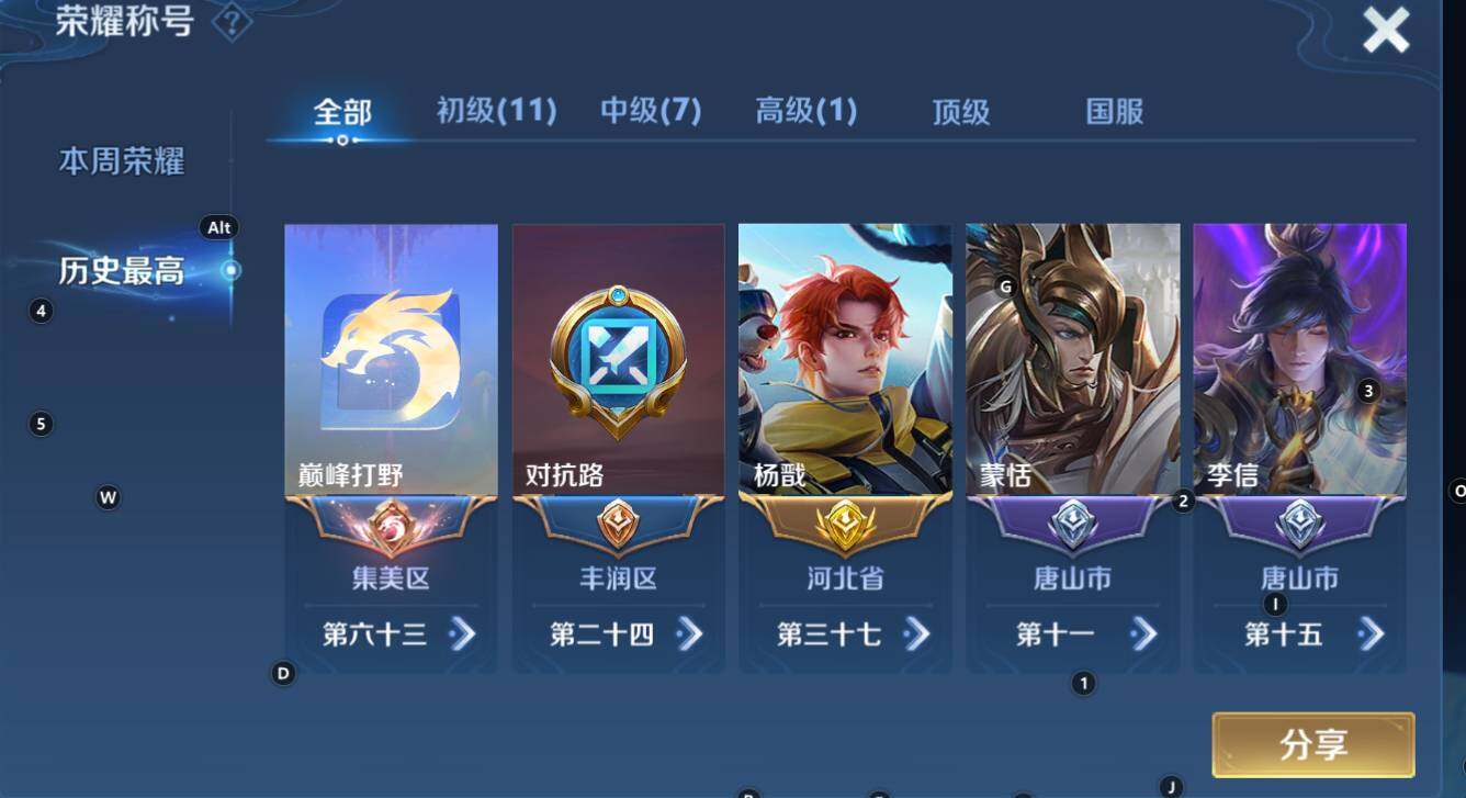 WZCMW3368786王者荣耀账号详情图8 WZCMW3368786王者荣耀账号详情图8