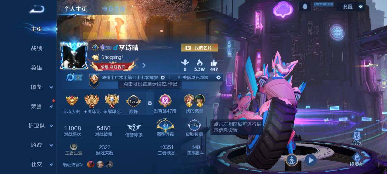 WZLX3333191王者荣耀账号详情图2