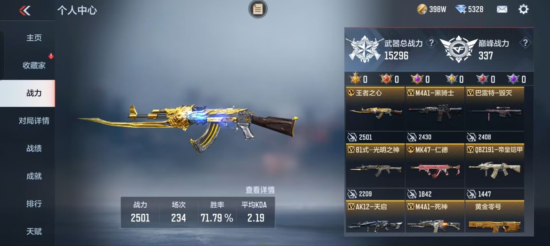 CFMEY358232枪战王者账号详情图4 CFMEY358232枪战王者账号详情图4