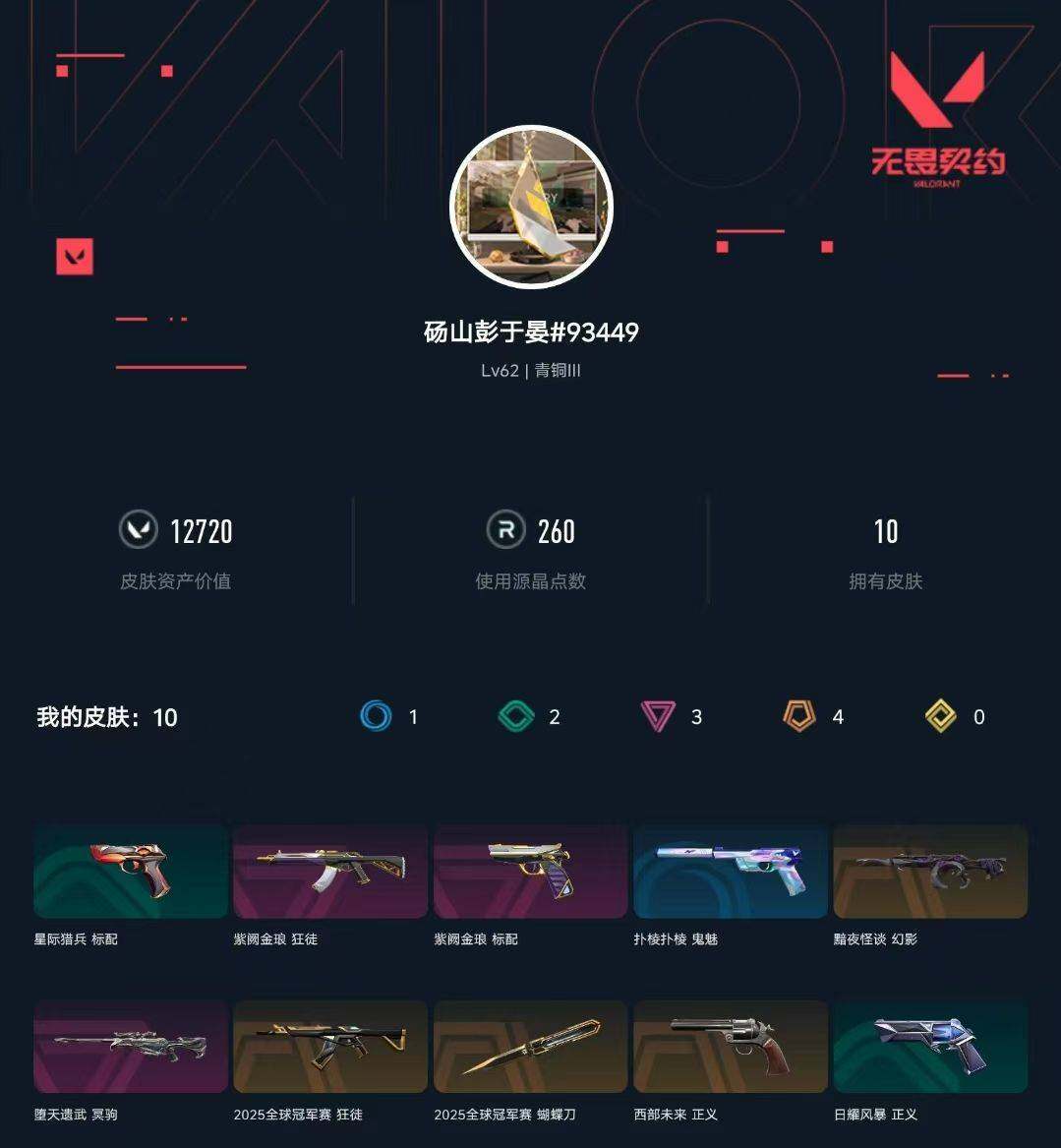 WWQXL319528无畏契约账号详情图3 WWQXL319528无畏契约账号详情图3