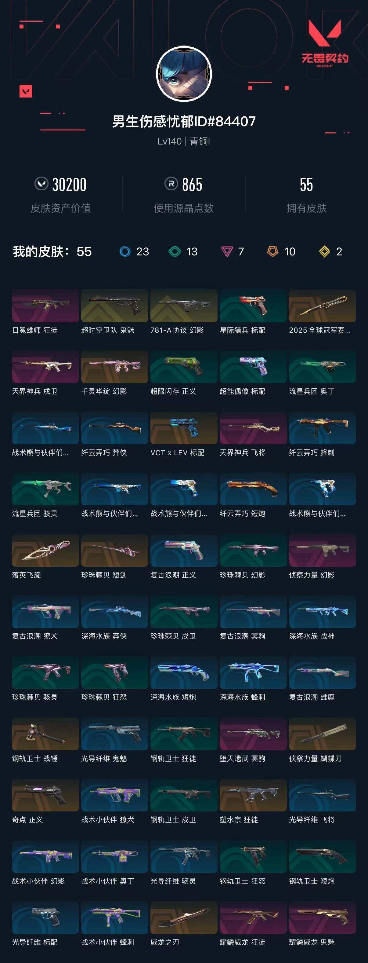 WWQXL319558无畏契约账号详情图6 WWQXL319558无畏契约账号详情图6