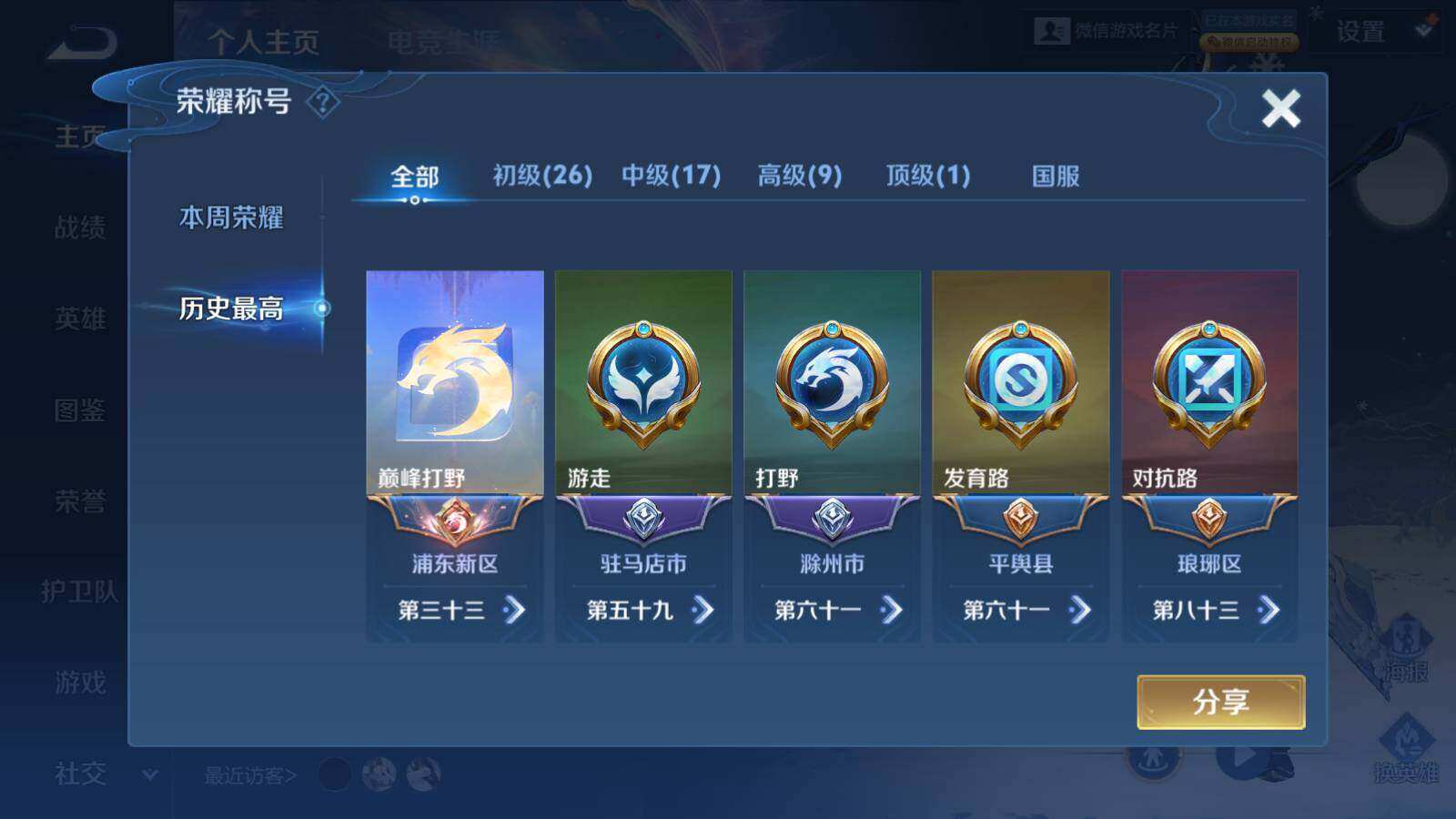 WZLE3335191王者荣耀账号详情图4