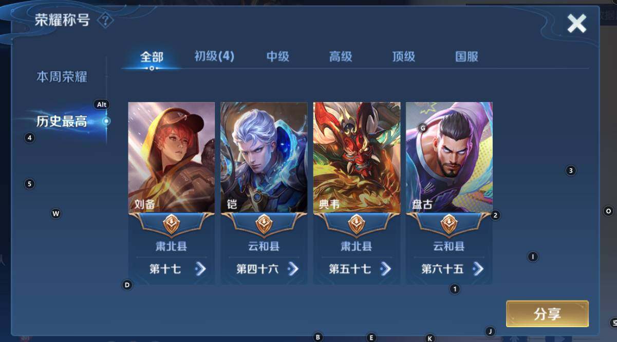 WZCMW3368222王者荣耀账号详情图5 WZCMW3368222王者荣耀账号详情图5