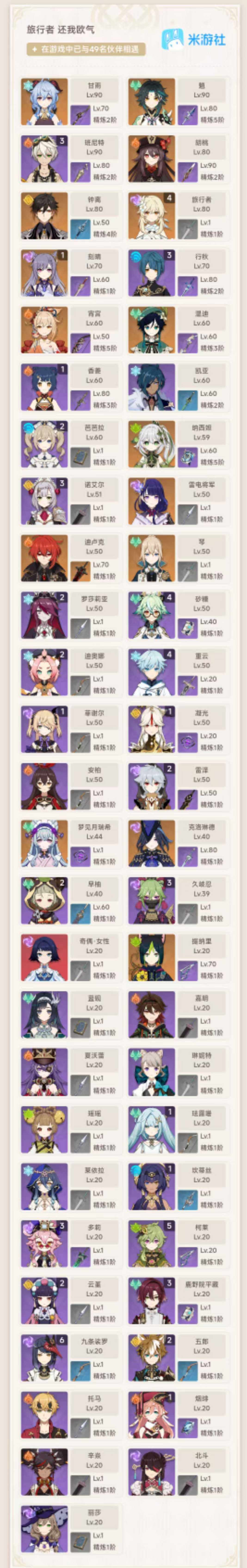 YSEY313767原神账号详情图3 YSEY313767原神账号详情图3