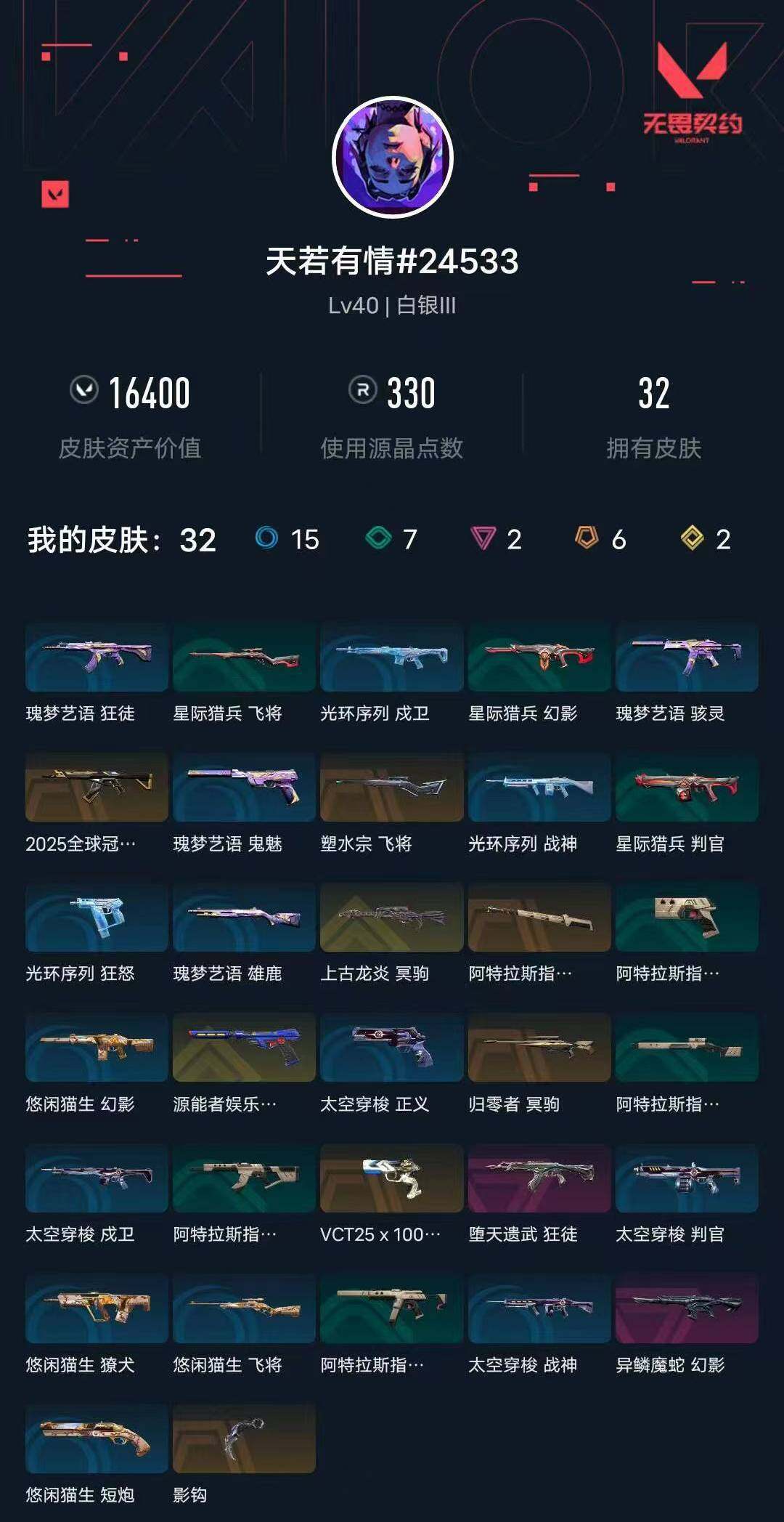 WWQXL320636无畏契约账号详情图3 WWQXL320636无畏契约账号详情图3