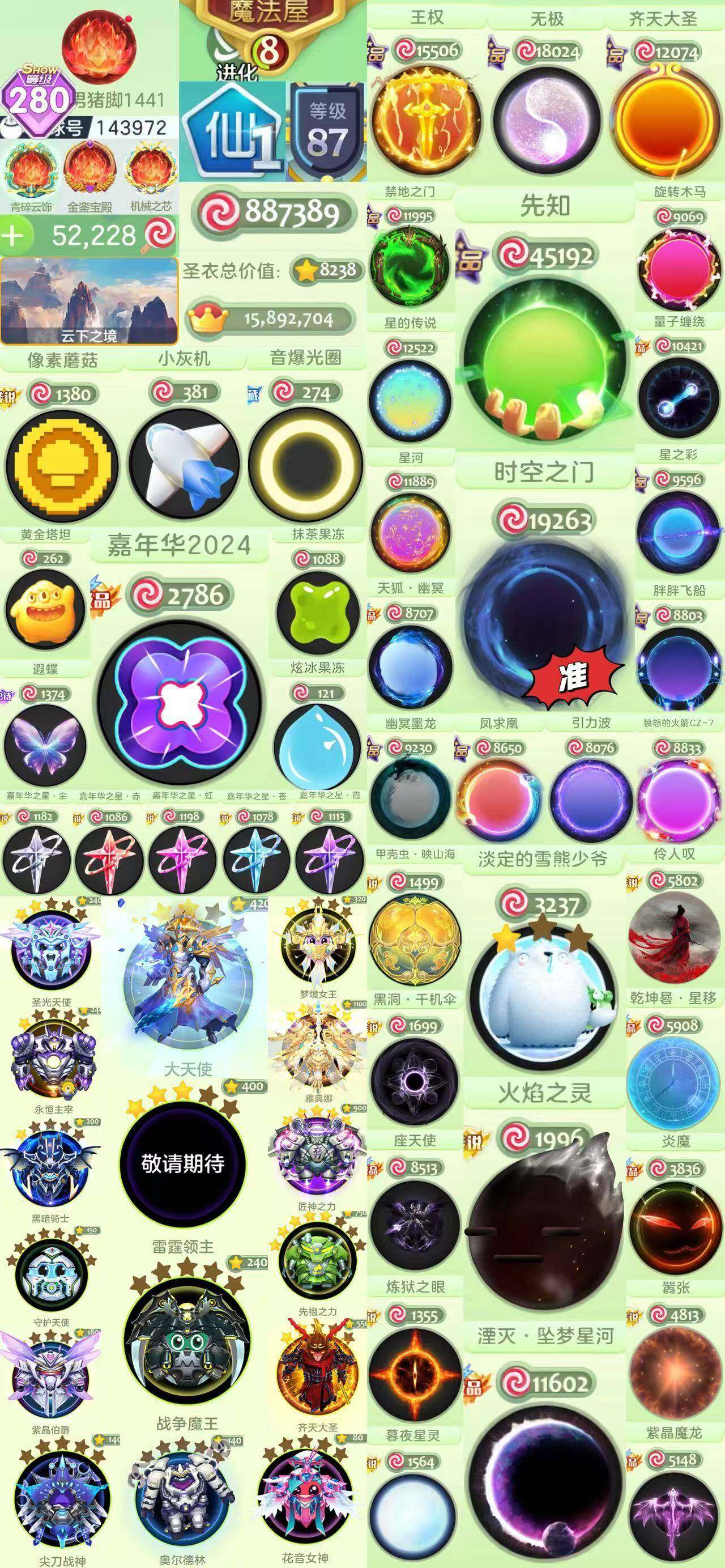 280秀先知无极,准时空之门嘉年华2054...