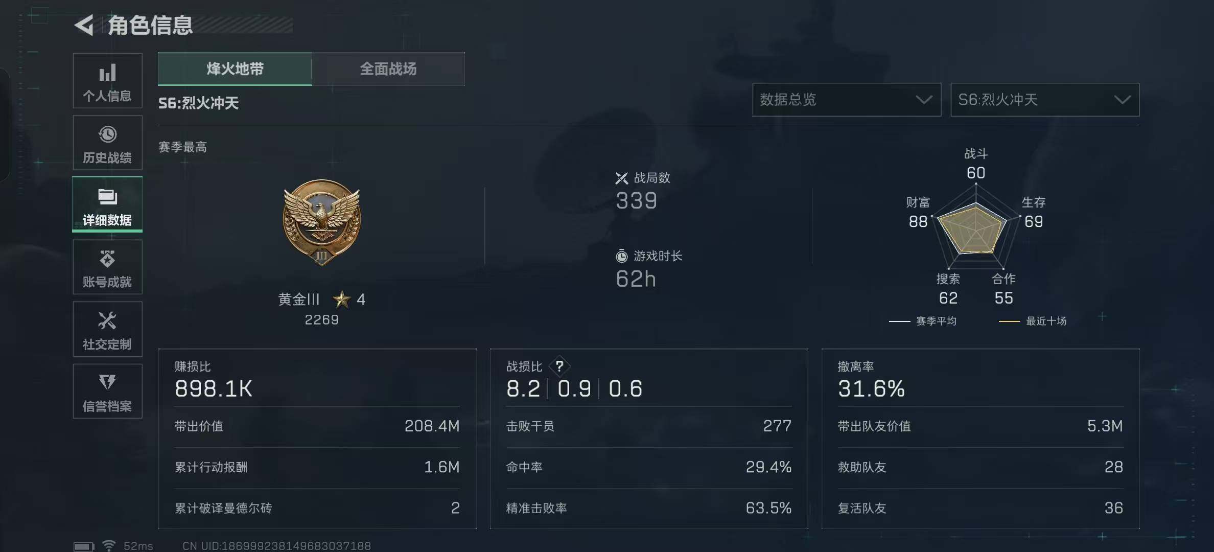 SJZCMW365377三角洲行动账号详情图3