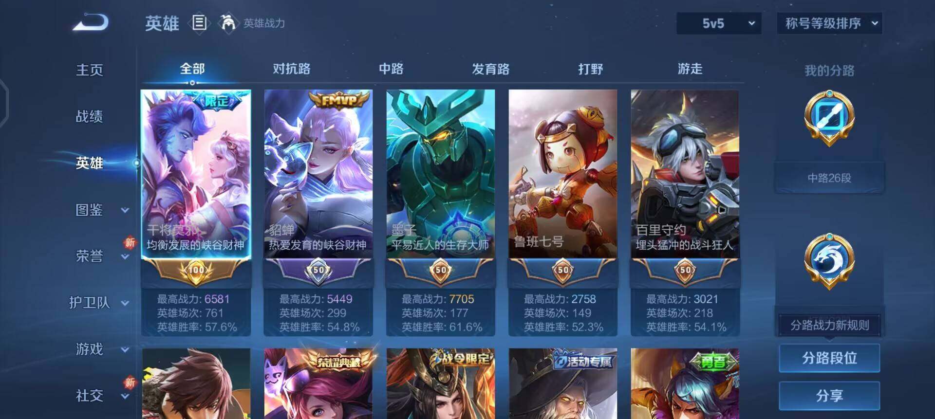 WZQM3372954王者荣耀账号详情图5