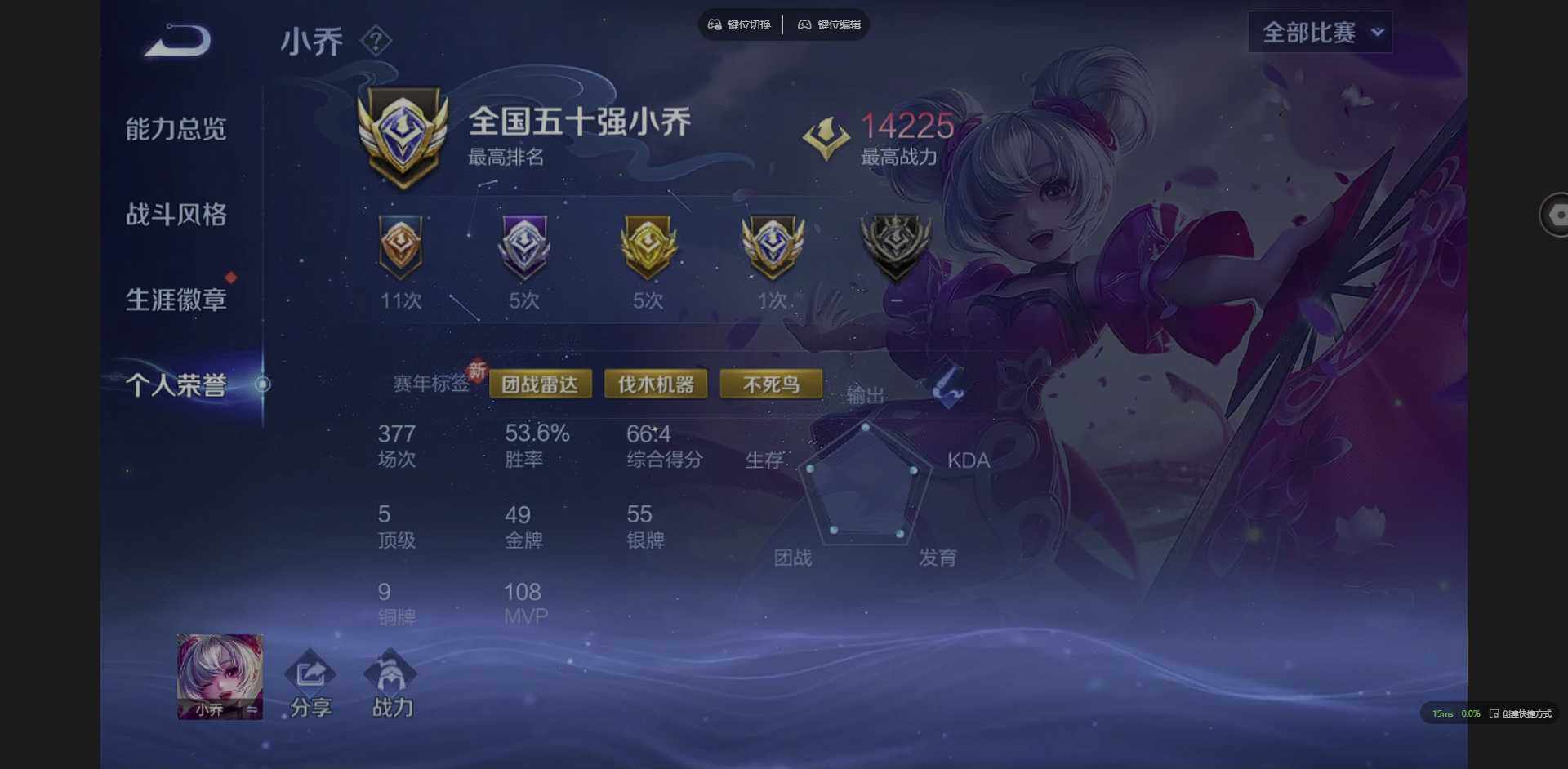 WZQM3370270王者荣耀账号详情图6 WZQM3370270王者荣耀账号详情图6