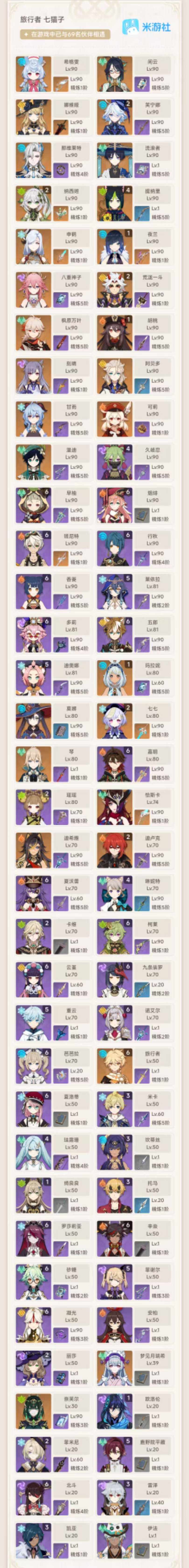 YSEY314501原神账号详情图3 YSEY314501原神账号详情图3