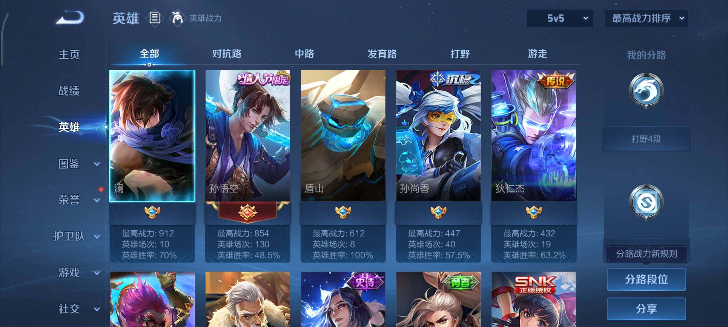 WZCMY3353883王者荣耀账号详情图3