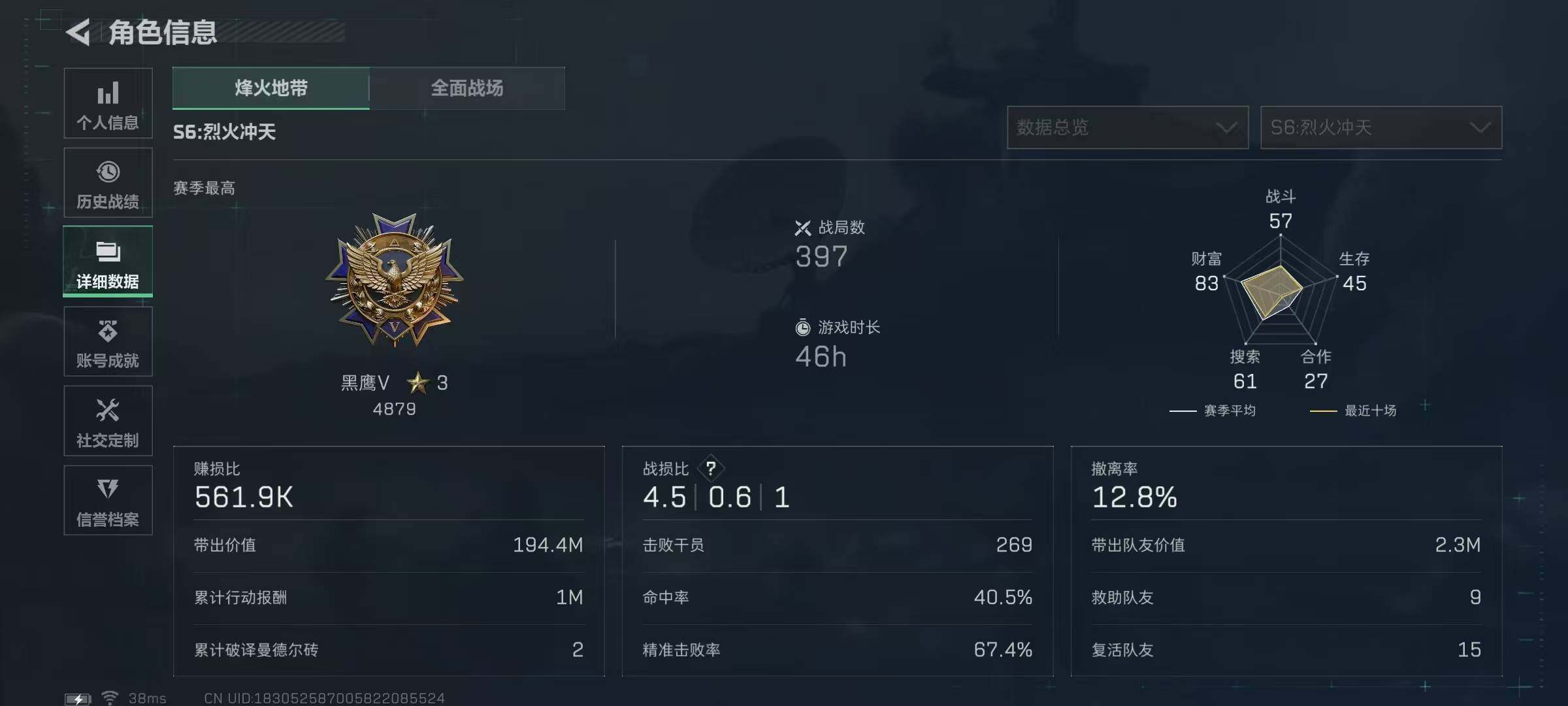 SJZQM360378三角洲行动账号详情图8