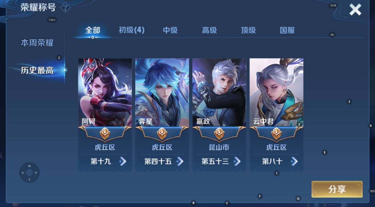 WZCMW3352511王者荣耀账号详情图8 WZCMW3352511王者荣耀账号详情图8