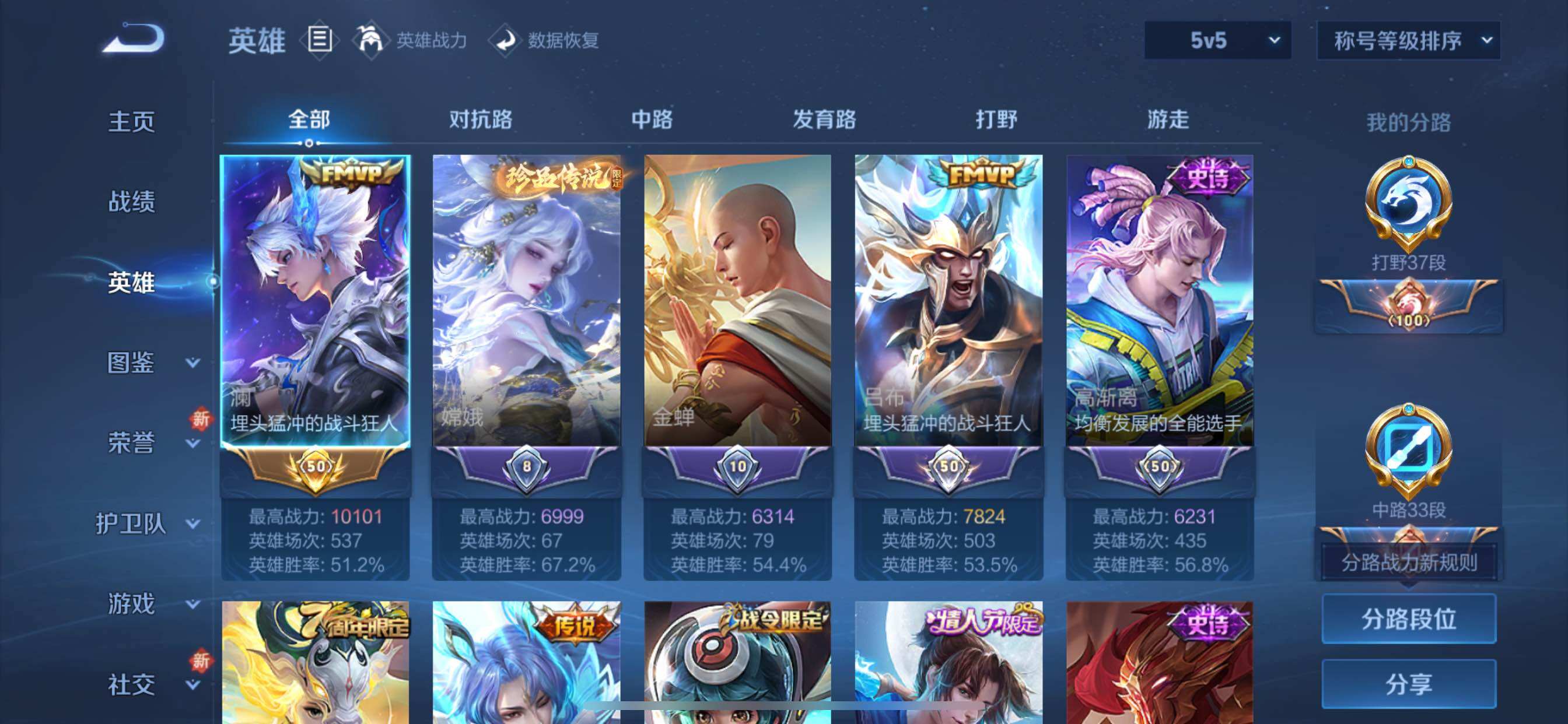 WZCMY3355701王者荣耀账号详情图3