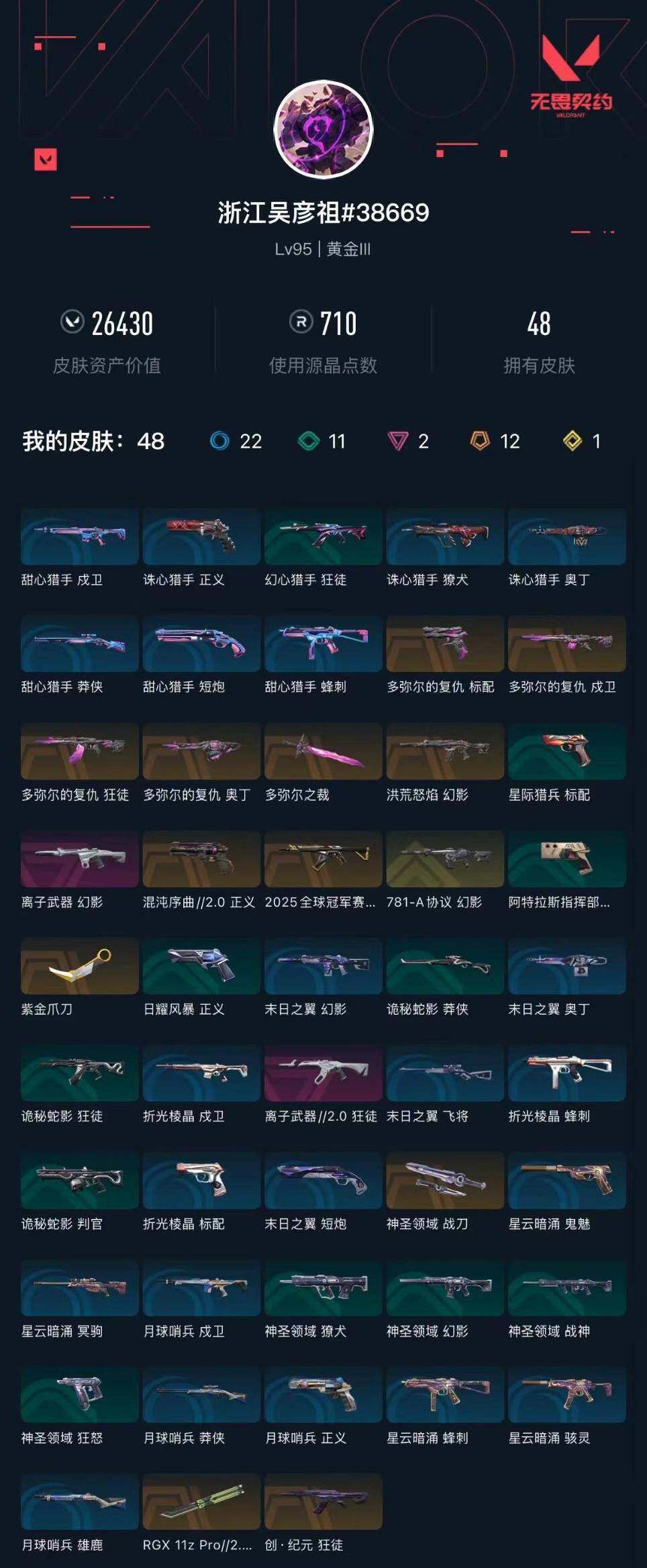 WWQXL322040无畏契约账号详情图4 WWQXL322040无畏契约账号详情图4