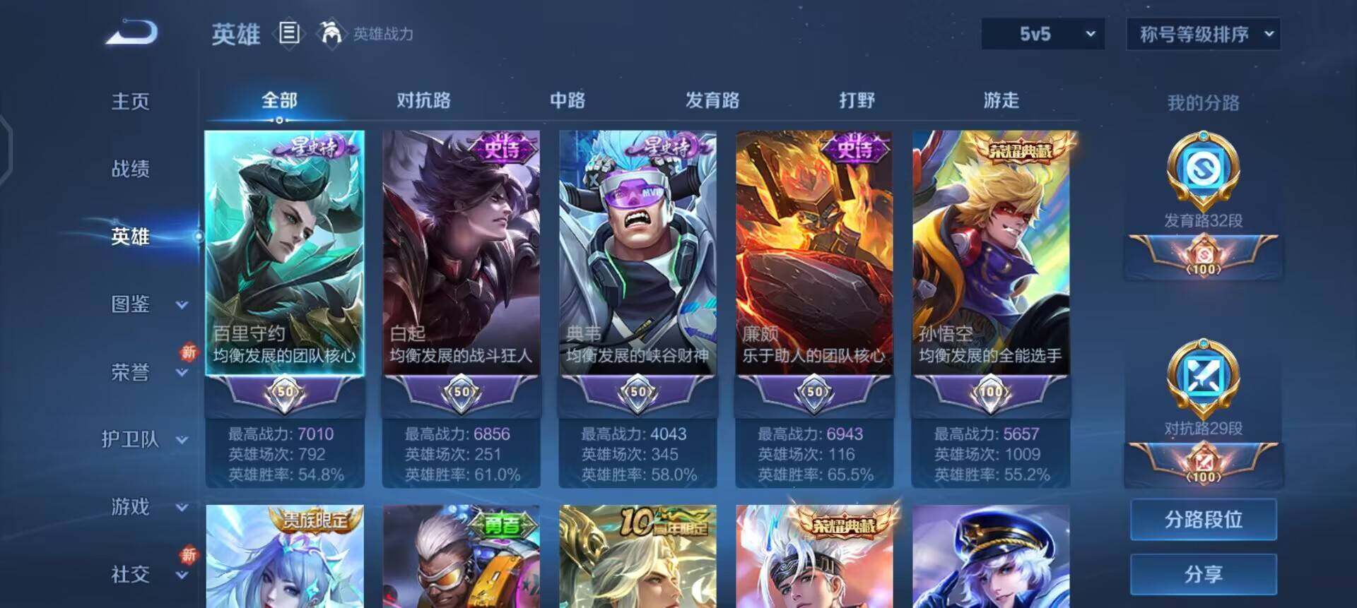 WZQM3365808王者荣耀账号详情图5