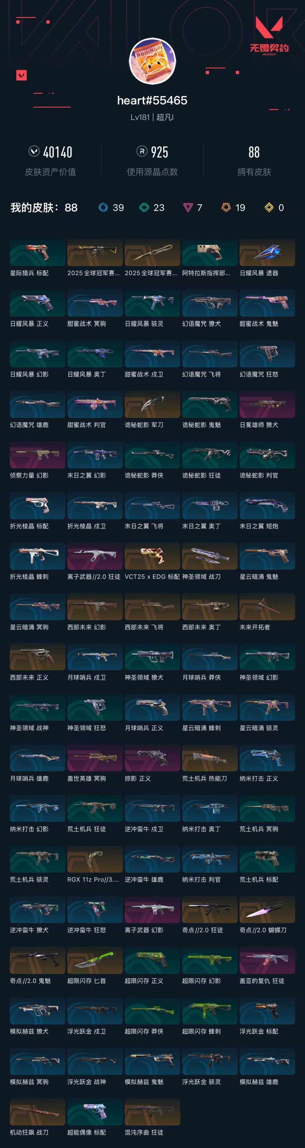 WWQXL322455无畏契约账号详情图5 WWQXL322455无畏契约账号详情图5