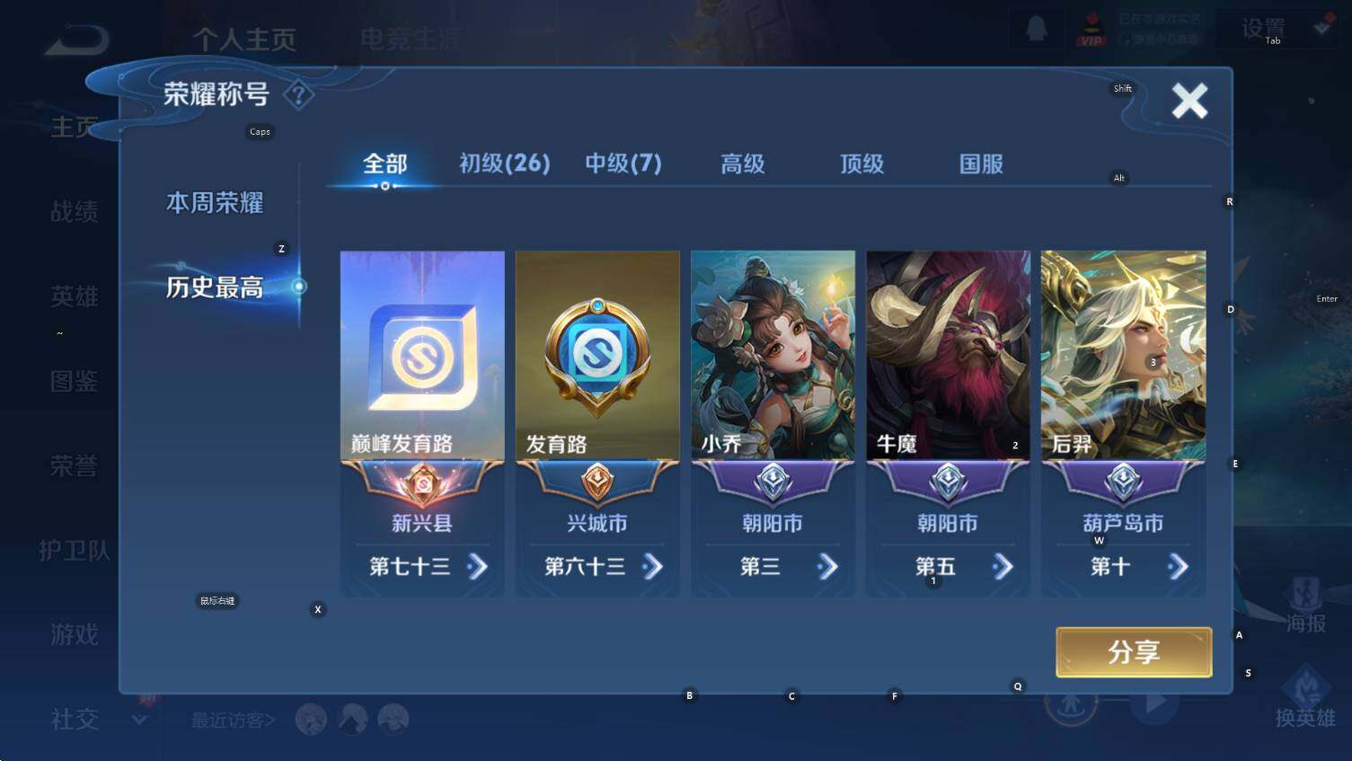 WZCMW3369101王者荣耀账号详情图9