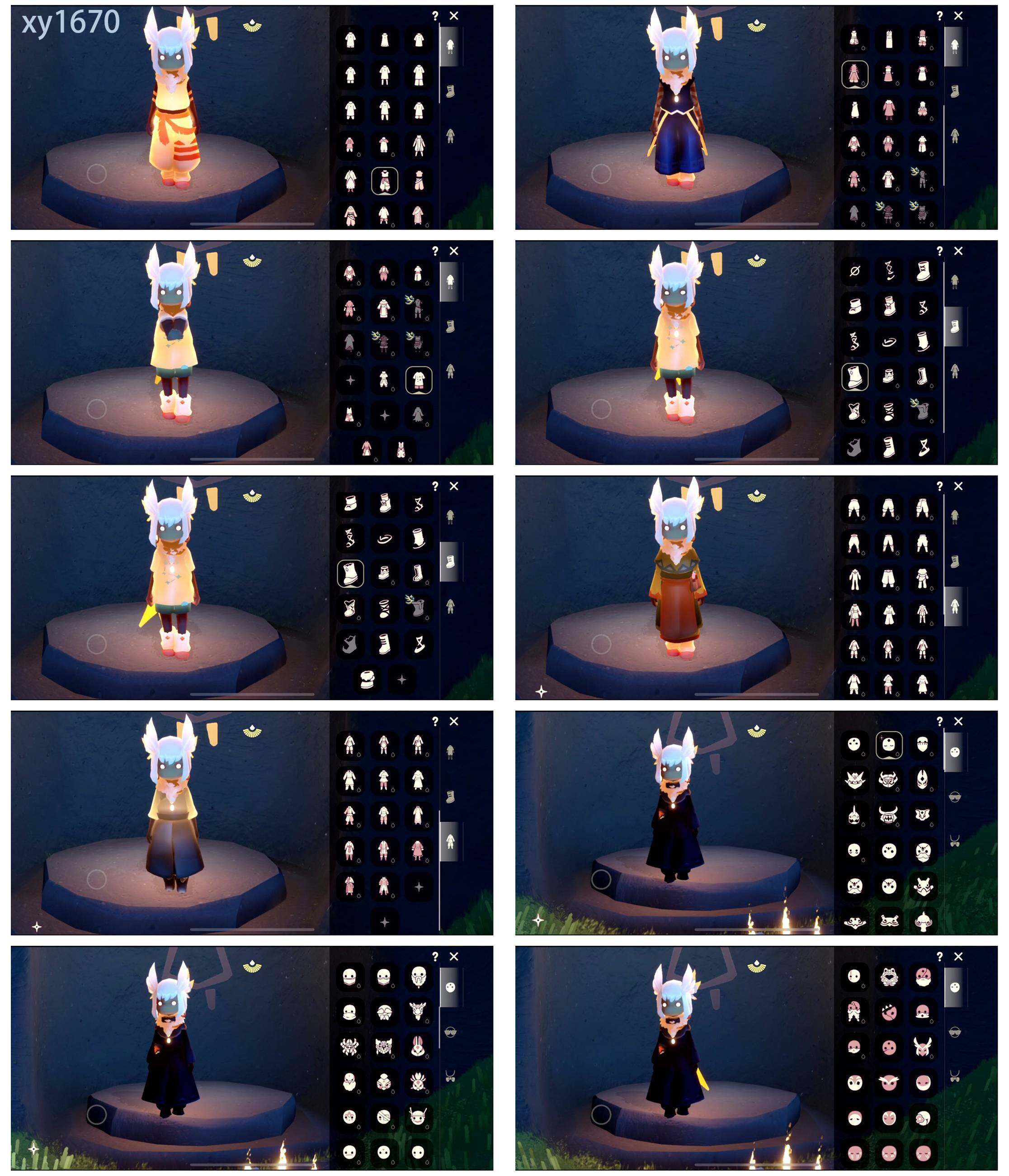 光遇账号iOS官服巫师帽绊爱蝙蝠套青衫落拓大耳狗头饰满月耳环玫瑰花圣诞鹿角小王子围巾斗篷周年线框斗篷皮皮猫斗篷夏日阳伞欧若拉之声篝火点心小狐狸背包资源：蜡烛368 爱心144 红烛16 翼12
已毕业地图：全图
毕业