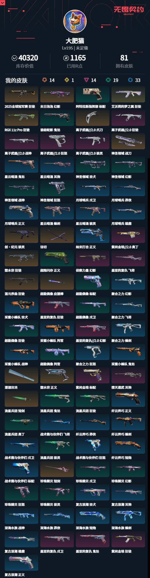 WWQLXY324875无畏契约账号详情图2 WWQLXY324875无畏契约账号详情图2