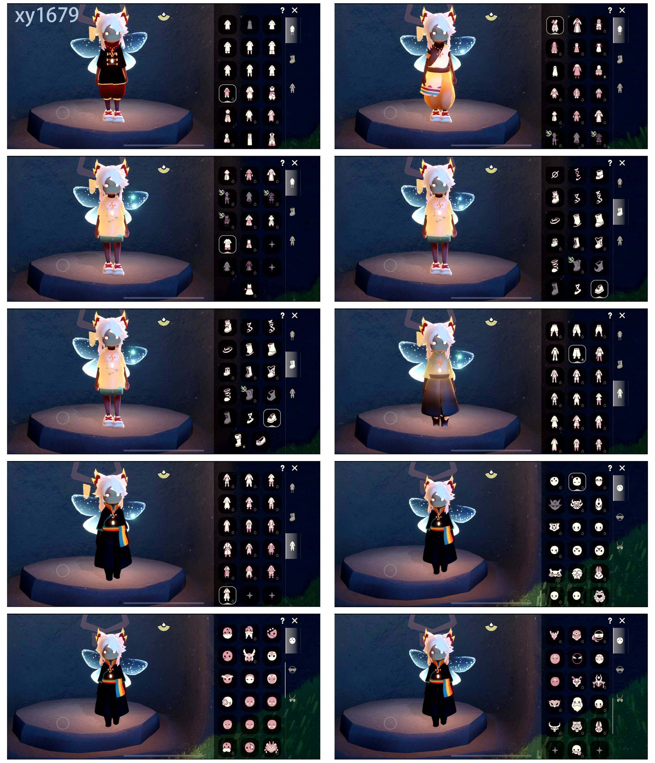 光遇账号iOS官服白枭巫师帽绊爱彩虹帽蝙蝠套装青衫落拓雪花发饰星月头冠彩虹耳机巫树犄角圣诞鹿角蛛丝斗篷街福献瑞欧若拉之声冥龙南瓜献瑞折扇祥云雨伞资源：蜡烛849  爱心62  红烛13  11翼 
已毕业地图：晨岛 