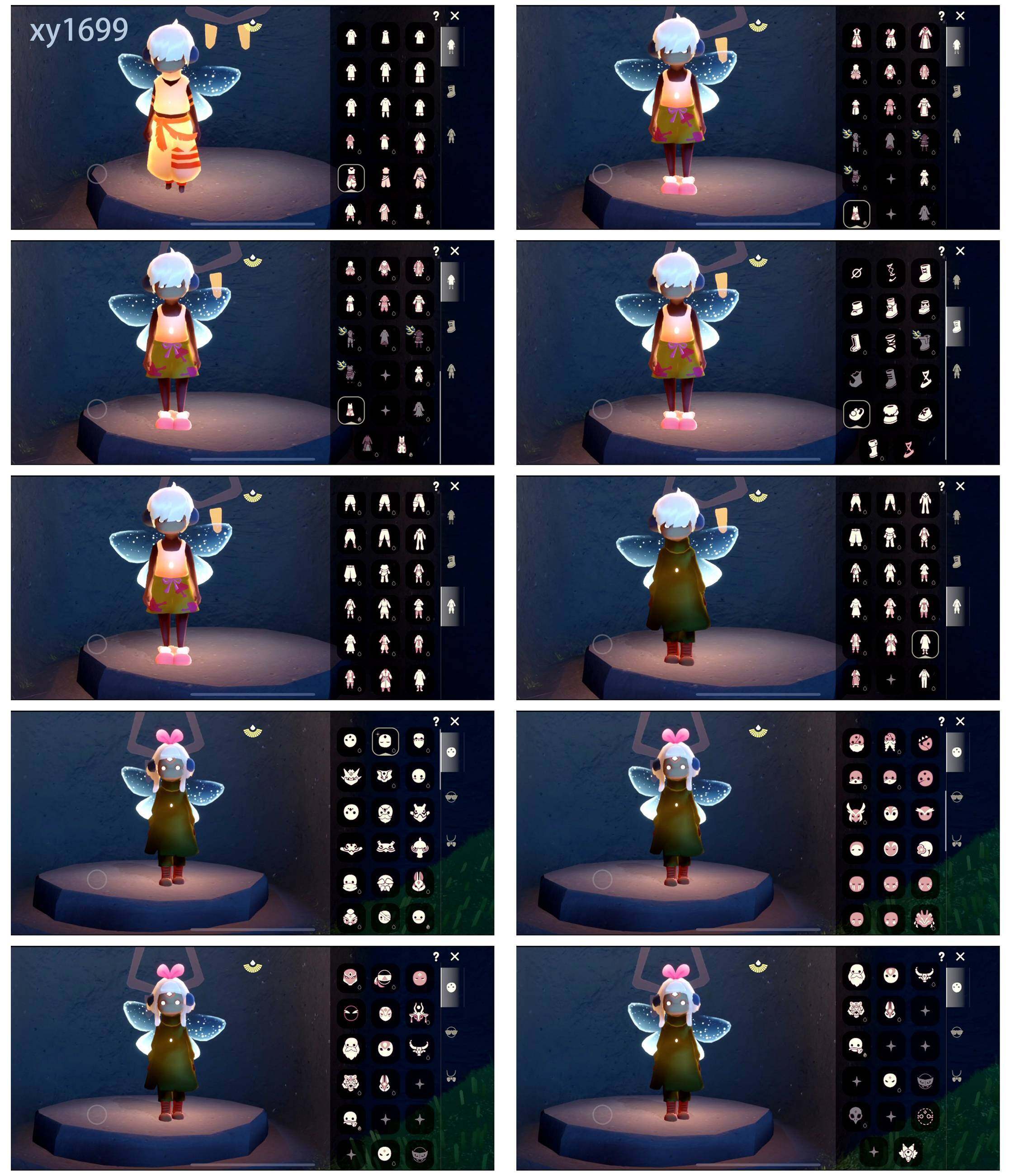 光遇账号iOS官服白枭绊爱蝴蝶结公主头水母头书虫正太头高马尾圣诞鹿角雪花发饰蛛丝斗篷皮皮猫斗篷船献瑞折扇青衫落拓资源：蜡烛248  爱心400  红烛74  12翼 
已毕业地图：全图毕业
毕业季节：潜海季  表演季