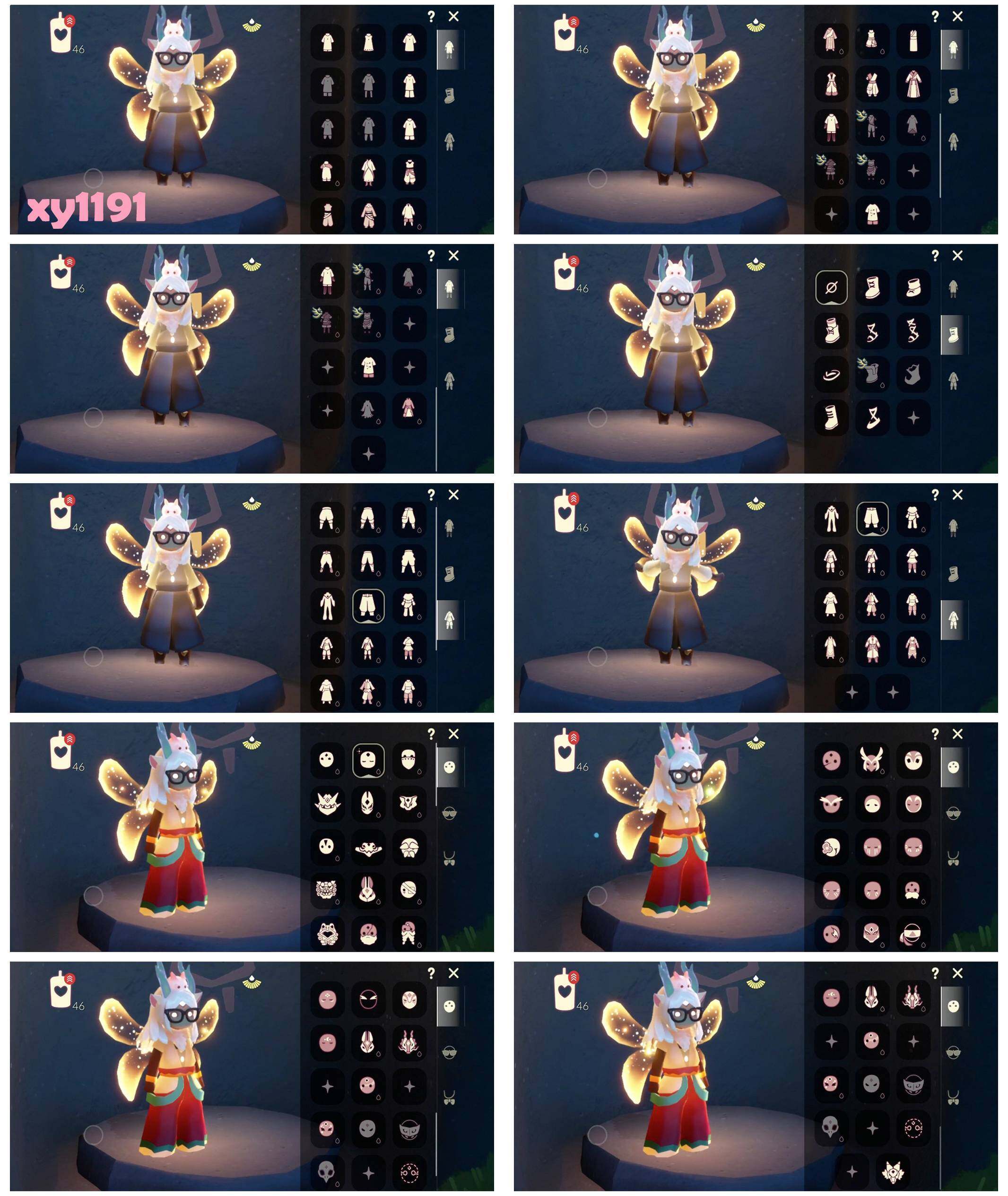 光遇账号华为渠道服白枭蝙蝠斗7季节毕业套装神鹿发饰欧若拉之翼武士裤矮人面具黑脸粗辫公主蝴蝶结书虫总裁正太高马尾明制帽郡主箬笠虚荣樱花女巫海洋斗彩虹斗透明蝴蝶斗绿芽斗资源：蜡烛45爱心31红烛13  10翼
已毕业地图